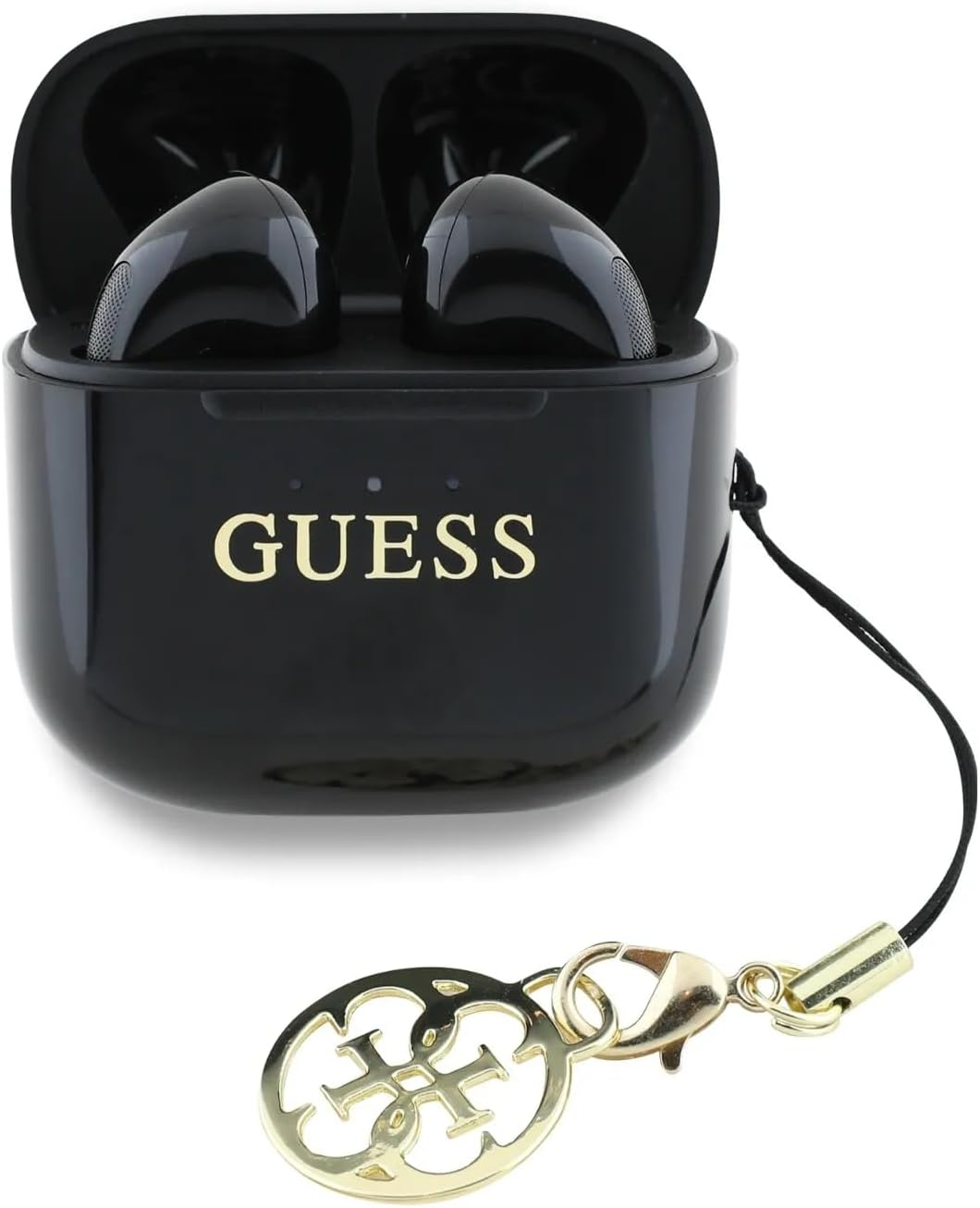 CG MOBILE Guess Charm TWS Wireless Headphones with Gloss Effect and Classic Logo Print - Black