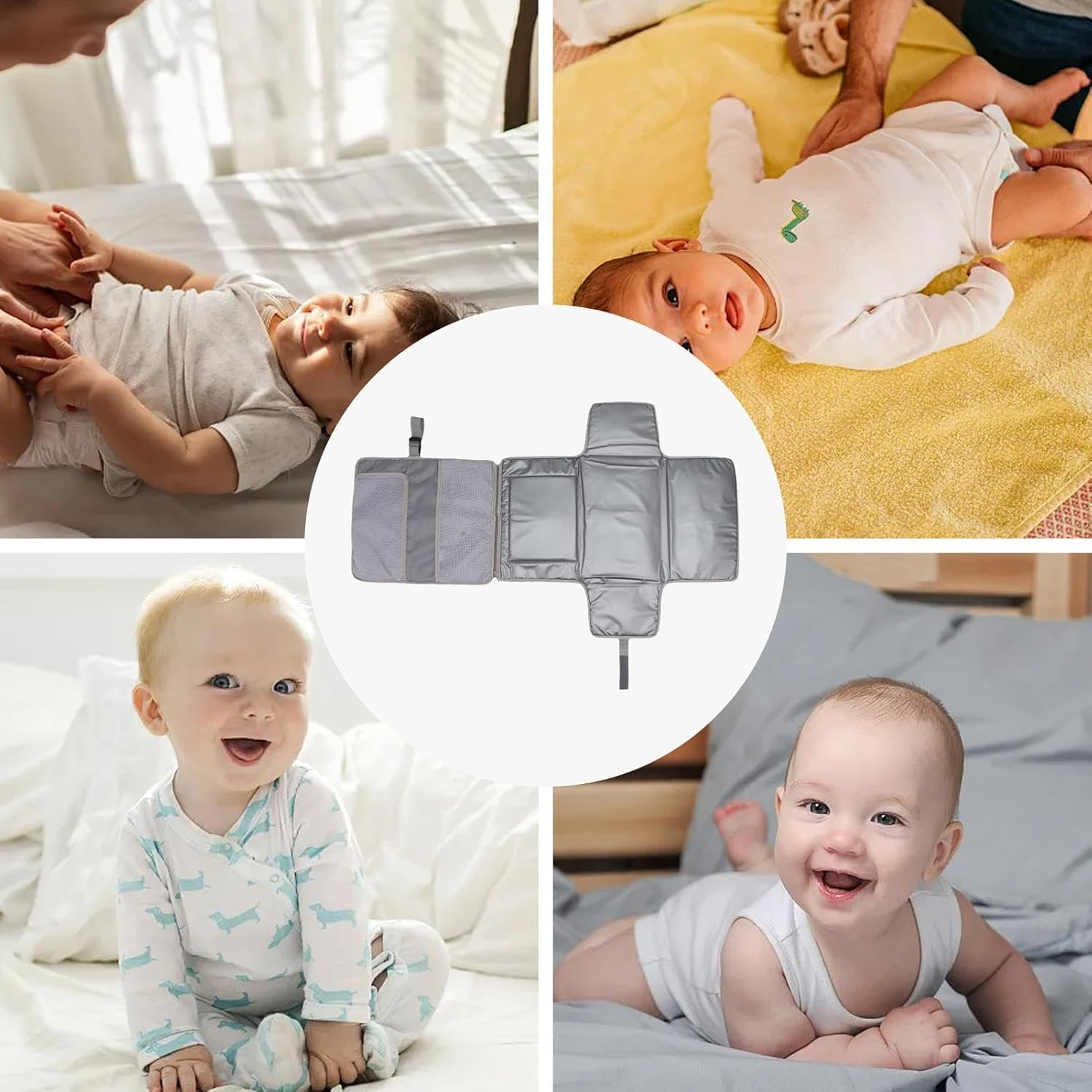 Travel Changing Pad | Outdoor Folding Diapering Changing Mat | Waterproof Changing Pad, Multi-Functional Reusable Diaper Change Pad for Home Travel image number 5
