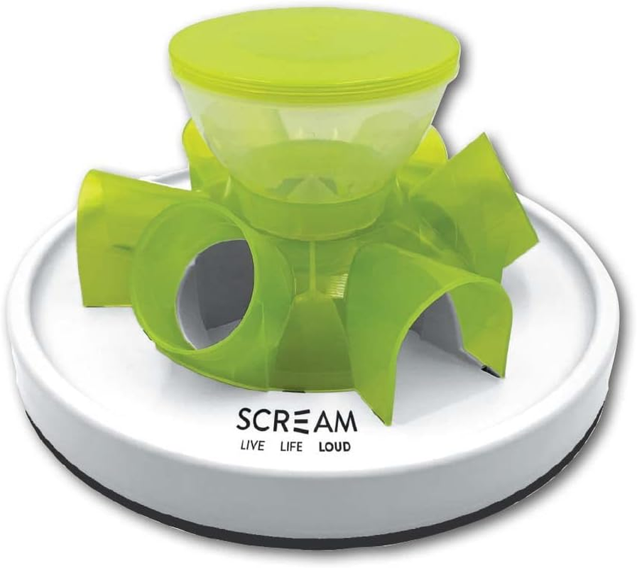 Scream Interactive Cat Tunnel Feeder Loud Green