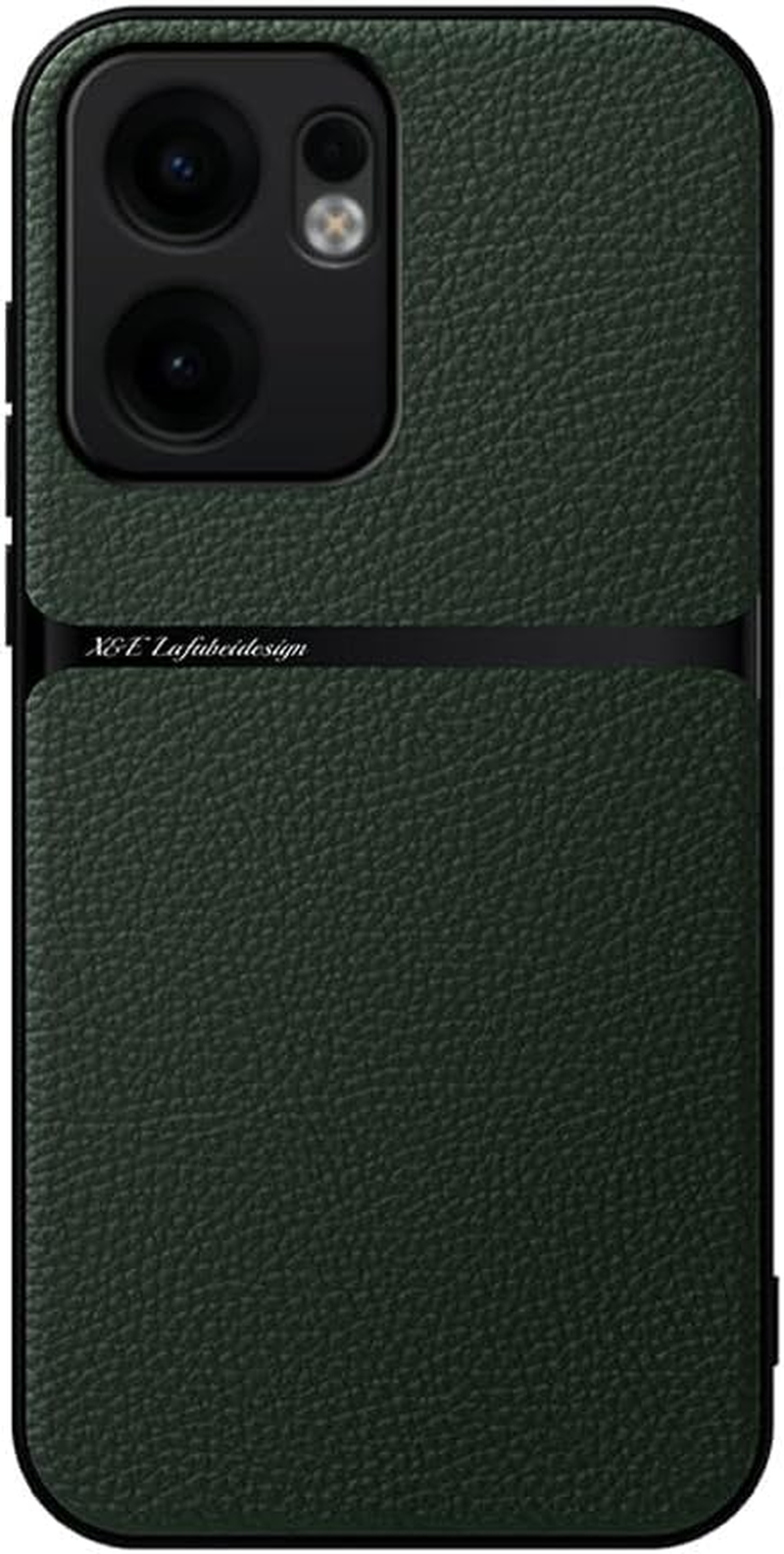 Kepuch Silklike Case Compatible for Oppo Reno 13 F 5G Intl - Magnetic Holder Built-In Metal Plate Cover Bumper - Green