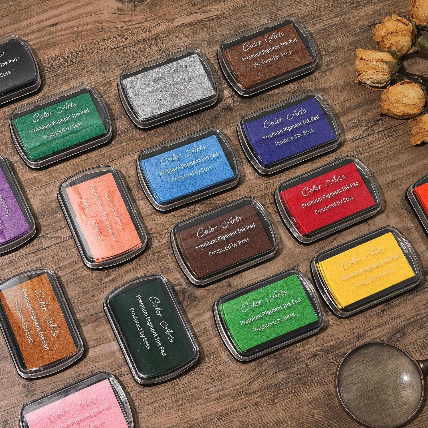 Gripebao Ink Pad for Stamps, Stamp Pads for Rubber Stamps, Washable Craft Ink Pad for Stamping, Permanent Fabric Ink Pad for Fingerprint, Card Making, Scrapbook, Paper, Wood (Silver) image number 4