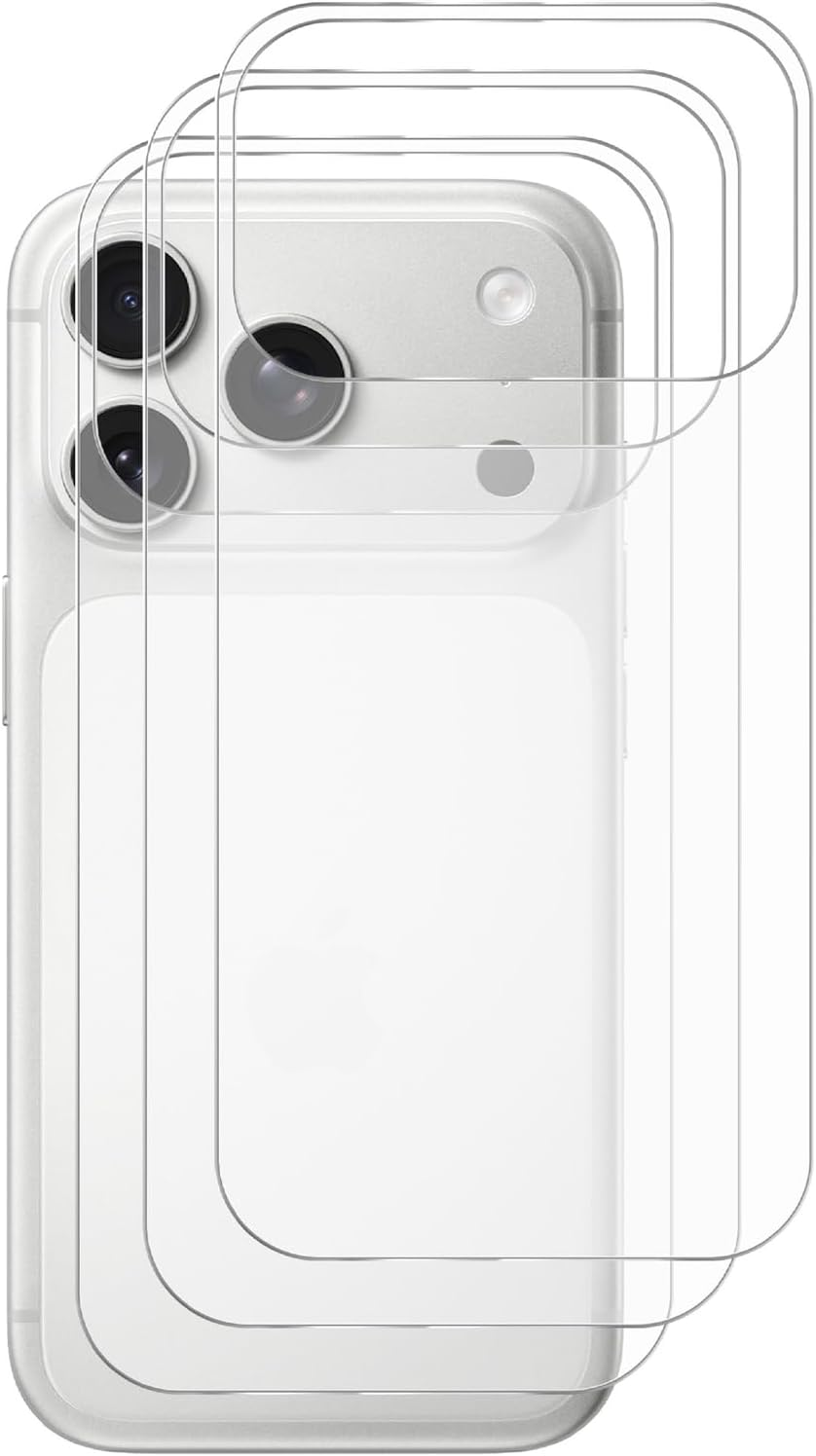 GIOPUEY Back Film Compatible with Iphone 17 Pro, High-Quality Materials TPU Matte Texture Iphone 17 Pro Back Screen Protector - Translucent [Pack of 3] image number 2