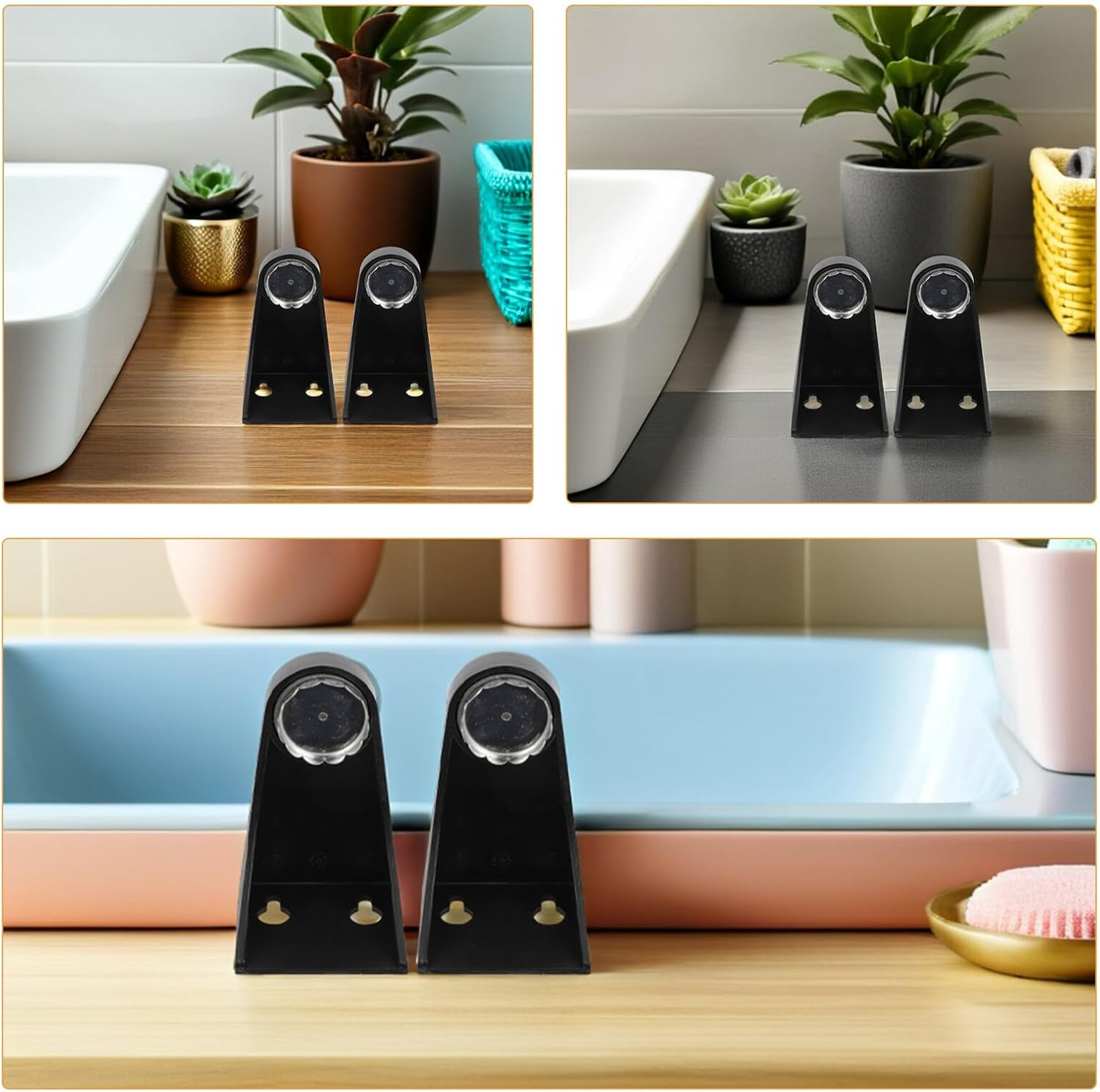 Magnetic Soap Holder Wall Mounted Bathroom Soap Rack Black Magnetic Attachment 2Pcs for Shower Use image number 2