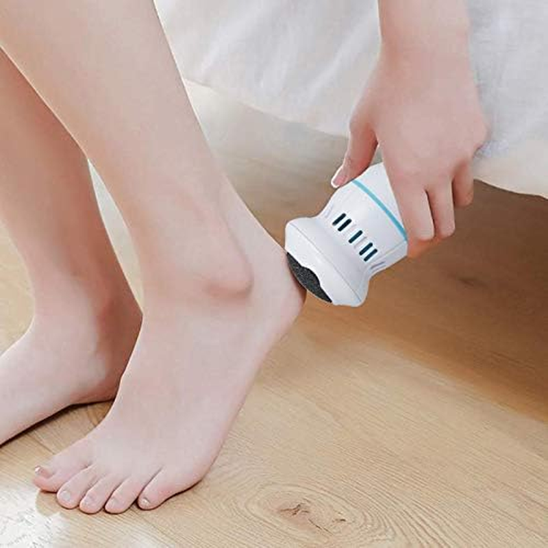 Rechargeable Electric Foot Files, USB Portable Electronic Foot Grinder, Built-In Vacuum Removes Dead Skin from Feet, with 2 Different Quartz Grinding Head for Dead,Hard Cracked Dry Skin image number 4
