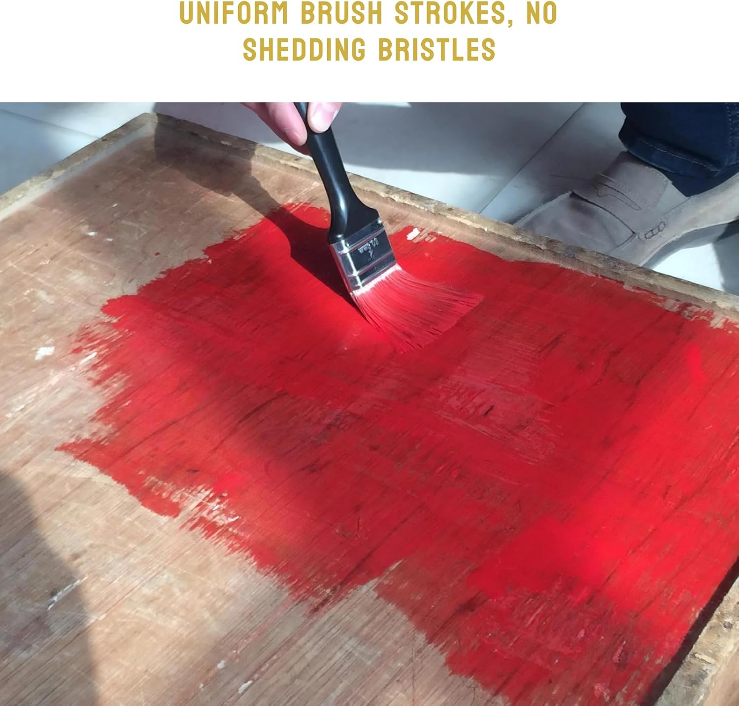 Large Paint Brush for Walls and Ceilings, 102Mm Wide Soft Bristle Brush for Smooth Application on Large Surfaces, Compatible with All Paint Types, Ergonomic Handle with Hanging Hole