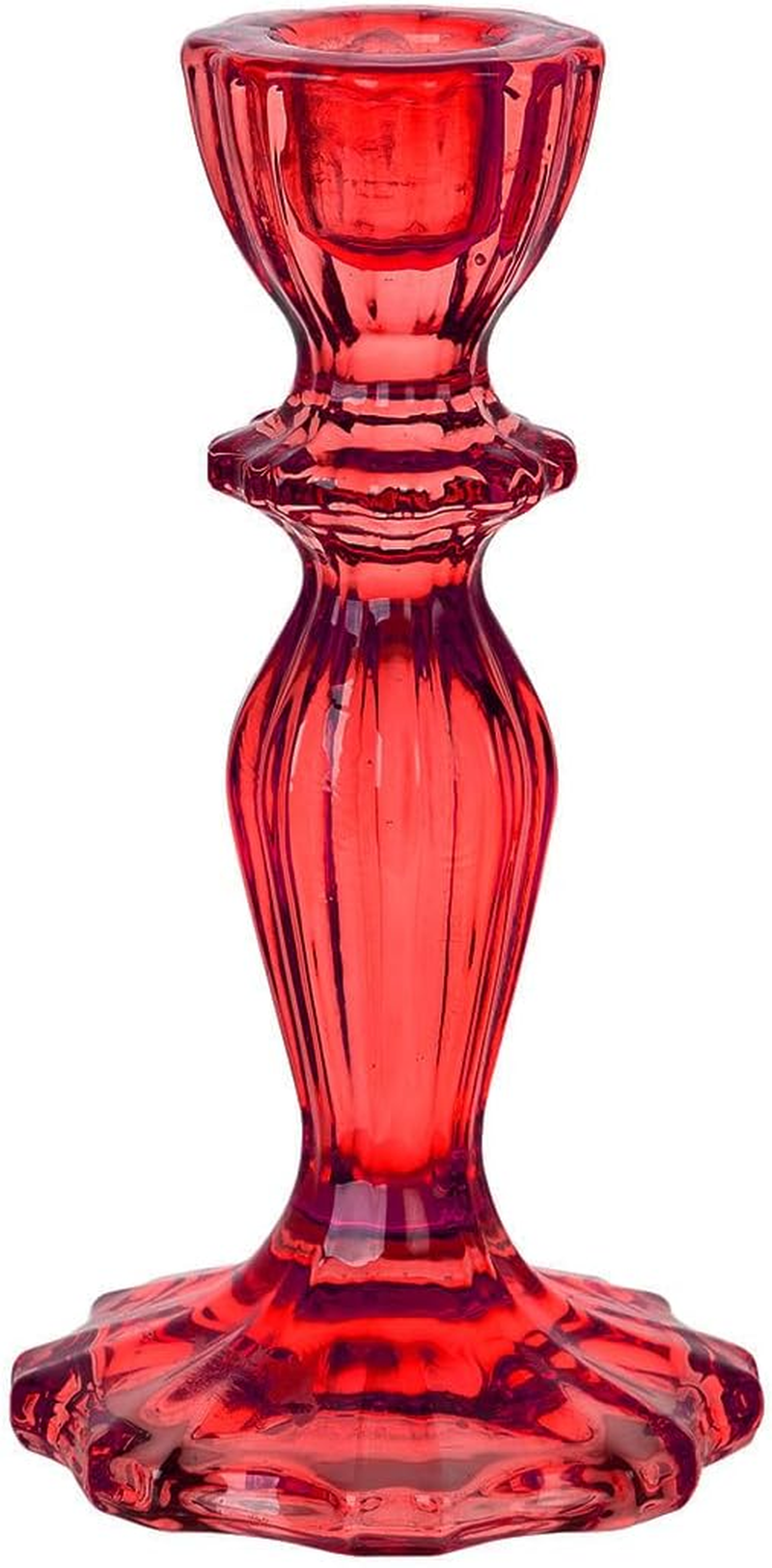 Talking Tables, Navy Glass Candlestick Holder | Taper Candle Stand for Indoor or Outdoor, Elegant Christmas Table Decorations or Home D&eacute;cor, Dinner Party, Birthday, Wedding image number 4