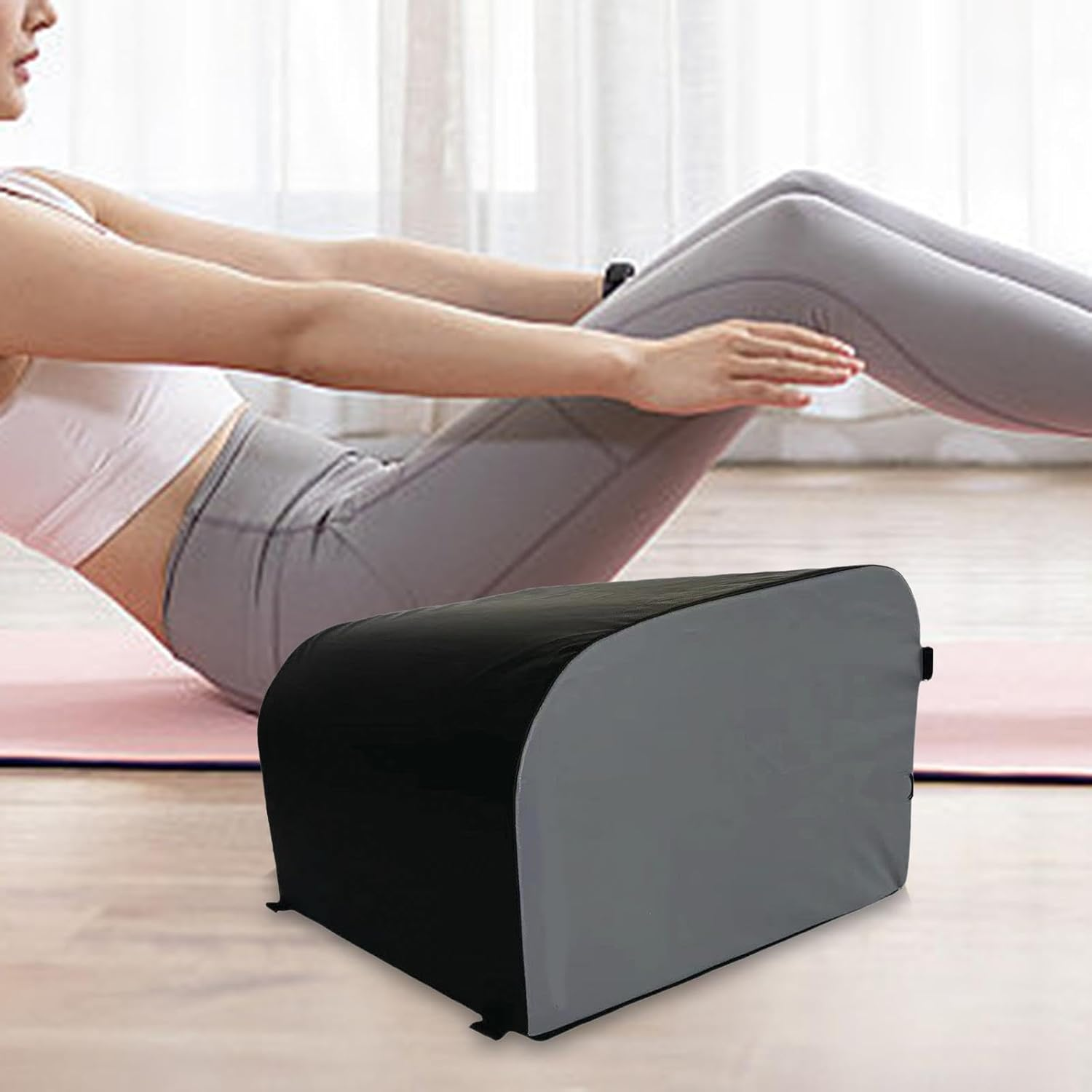 Generic Hip Thrust Machine Bench Platform, Glute Bridge Exercise Booty Workout Box for Jumping Full Body Workout Women Men Fitness - Black image number 5