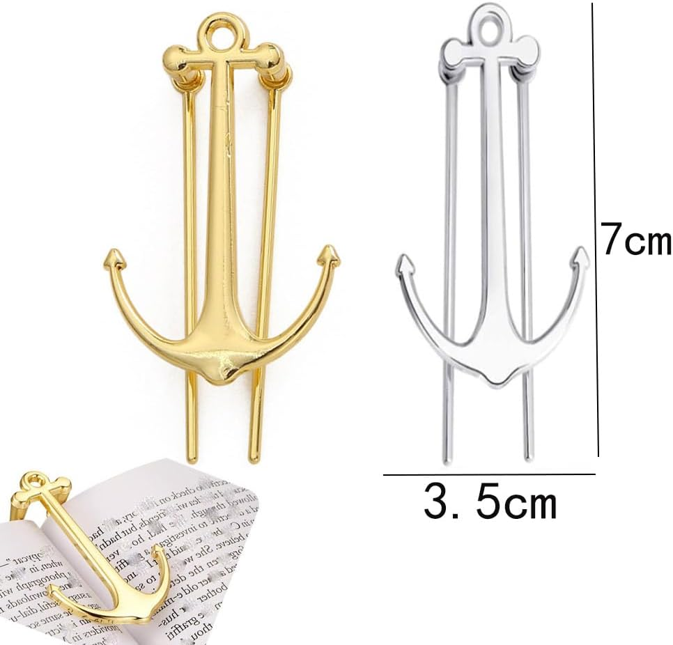 Book Holder, Armastuse 2 PCS Bookmarks Creative Bookmark Metal Page Holder,Classic Reading Accessories for Book Lovers, Students Teachers Graduation Gifts School Office image number 2