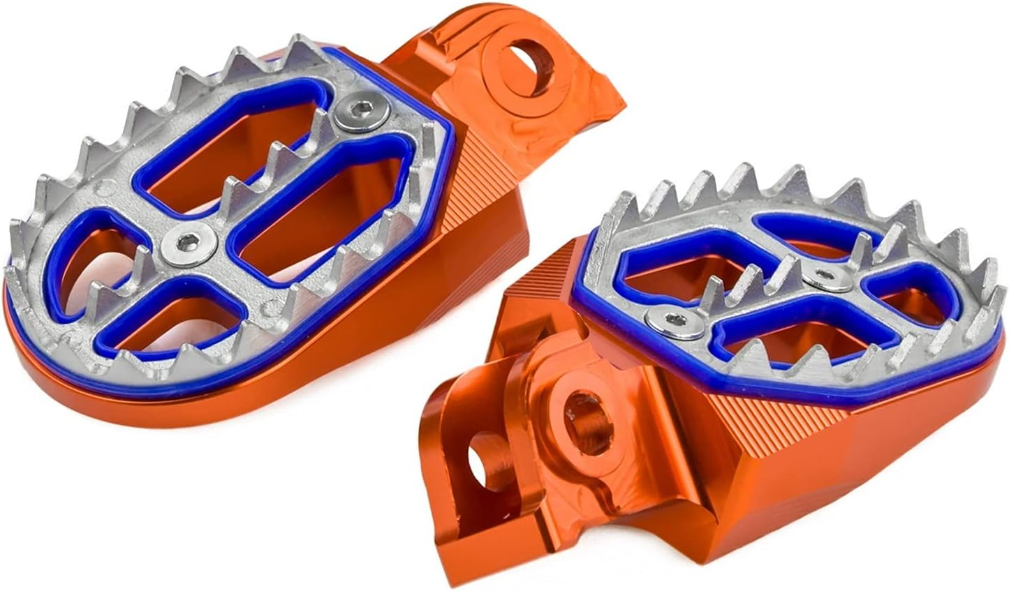 TRUSTTWO Motorcycle Footrest Foot Peg Compatible with Beta 250RR 300RR 2T 350RR 390RR 400RR 450RR 480RR 498RR 520RR 4T 10-2015 2016 2017 2018 250 RR the New (Color : Black and Blue) image number 4