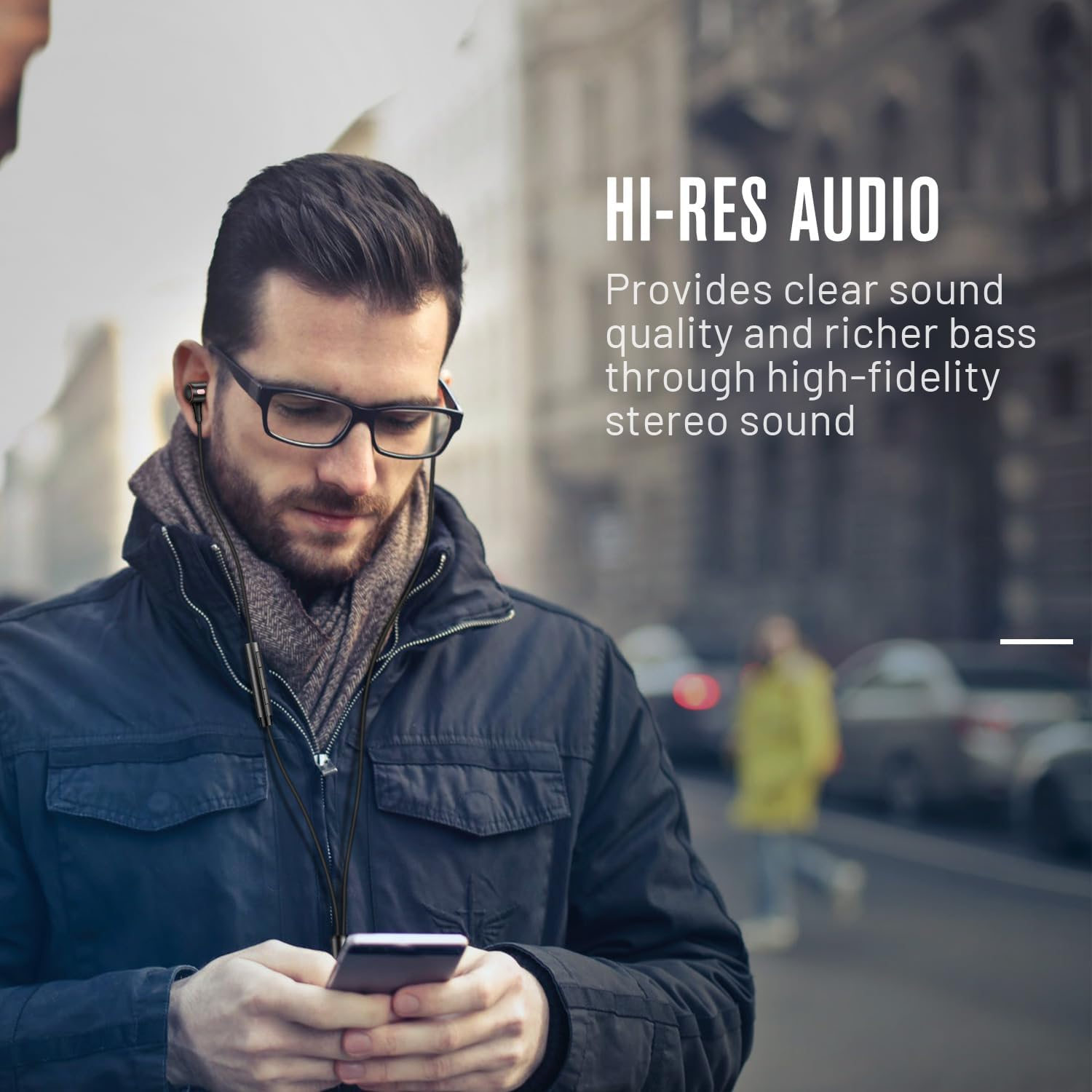 USB C Headphones Wired, In-Ear Type C Earbuds, Earphones with Microphone Volume Control Compatible with Iphone 15/16 Pro Max, Ipad Pro, Samsung Galaxy S25, Google Pixel 9/9 Pro, Huawei, Sony image number 3