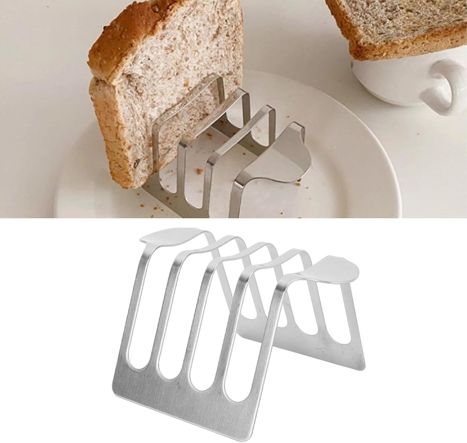 Toast Rack, Vintage Stainless Steel Toast Bread Rack English Style Rustproof Toast Holder Stand Small Non Stick Food Cooling Racks Air Fryer Accessories for Home Kitchen (Style