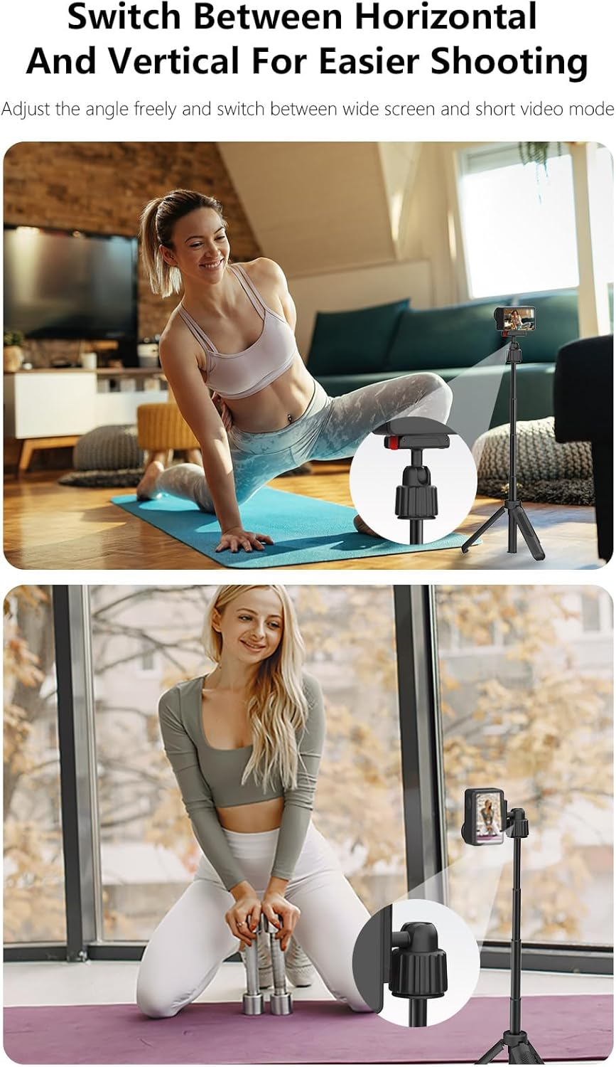 NEOSOU Osmo Action Tripod Stand with Magnetic Quick Release Adapter, Mini 360 Selfie Stick Extension Rod for DJI Osmo 360 Osmo Action 5 Pro 4 3 Accessories image number 1