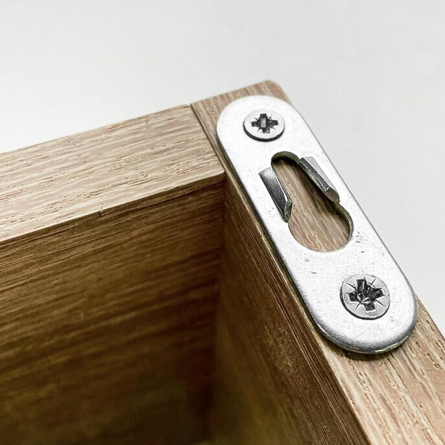 40 Pcs Keyhole Wall Brackets 44X 16 Mm, Picture Hanging Fasteners, Keyhole Hangers, Picture Hangers with 80 Screws Hardware, for Picture Frames Painting image number 3