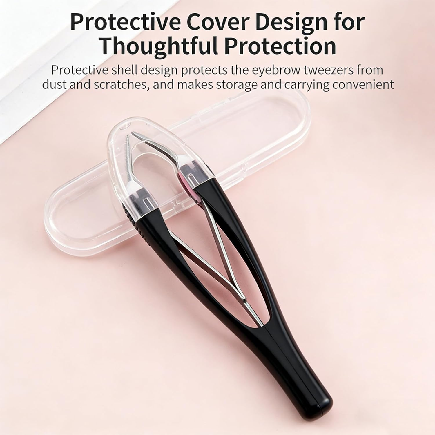 Yxvyxymyxxg Professional Eyebrow Tweezer, 1 PCS Stainless Steel Precision Slant Tip Tweezer &mdash; for Facial Hair Brow Shaping/Ingrown Hair Removal, Black