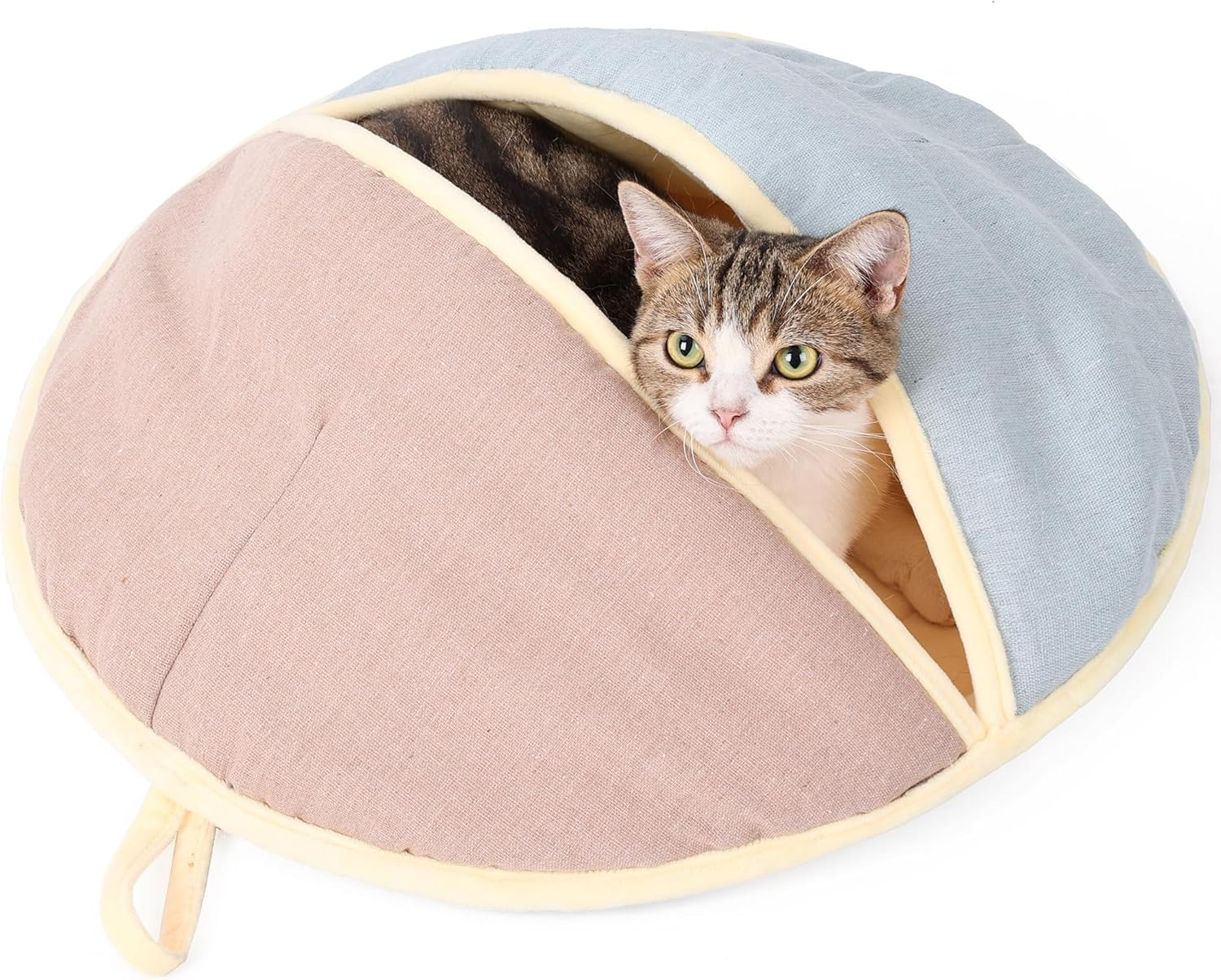 Pet Cat Sleeping Bag, round Cat Beds for Indoor Puppy and Kitten, Cat Cushion, Hidden House, Comfortable Cave Bed for Small Cats Dogs，Machine Washable, Soft Cat Bed All Seasons Fit image number 3
