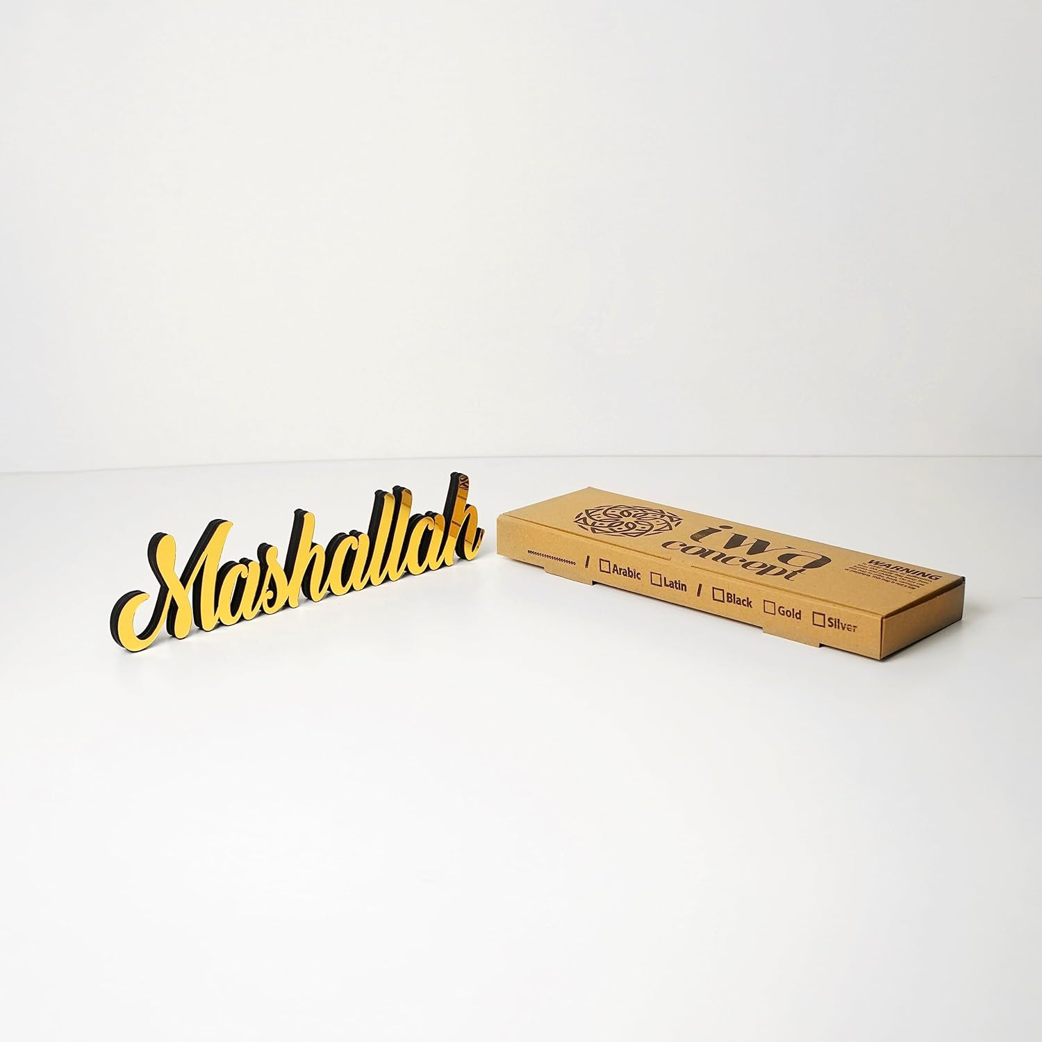 Iwa Concept Mashallah Gold Islamic Decor | Home Decorations for Ramadan & Eid Gifts image number 3