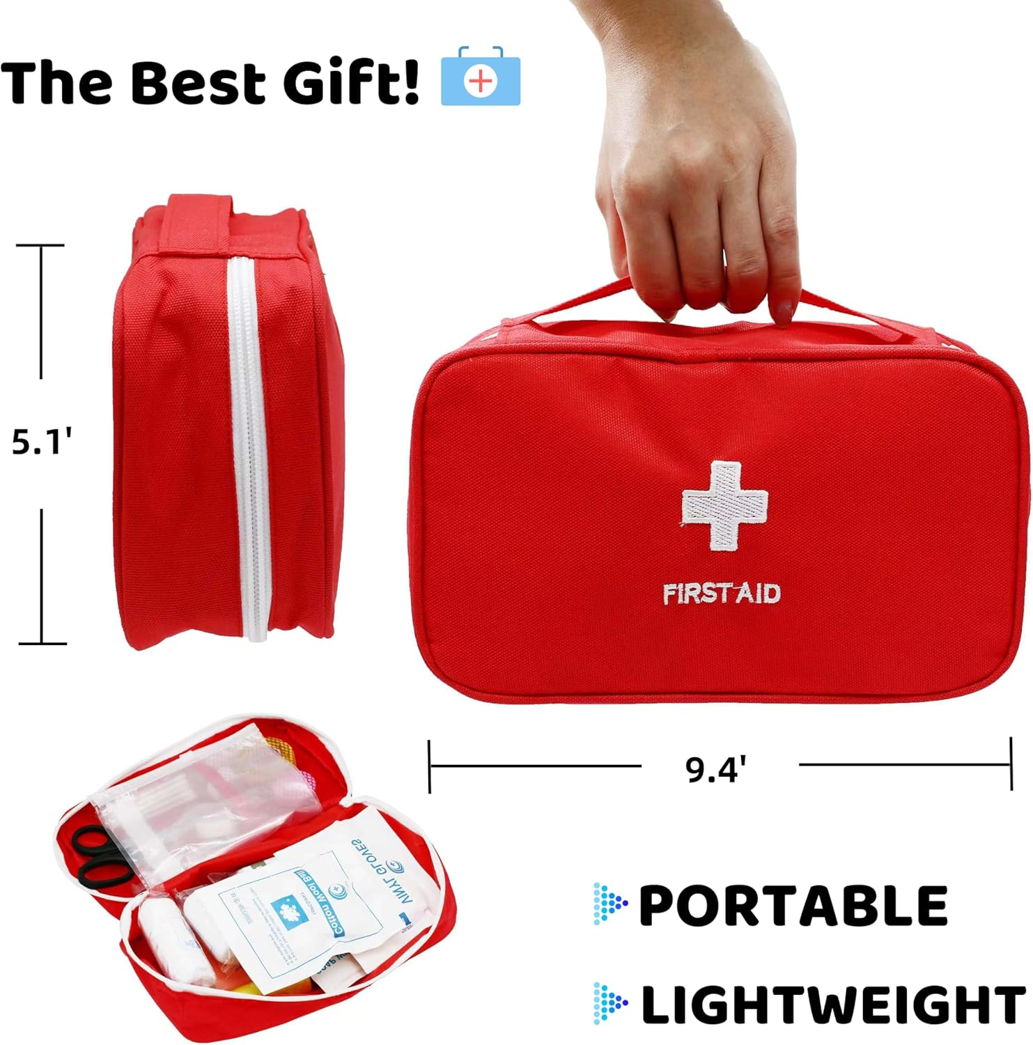 Pet Emergency Kit - Pet First Aid Kit for Dogs and Cats, Dog Camping Essentials, Dog Travel Accessories, Ideal for Home, Travel, Camping, and Hiking image number 3