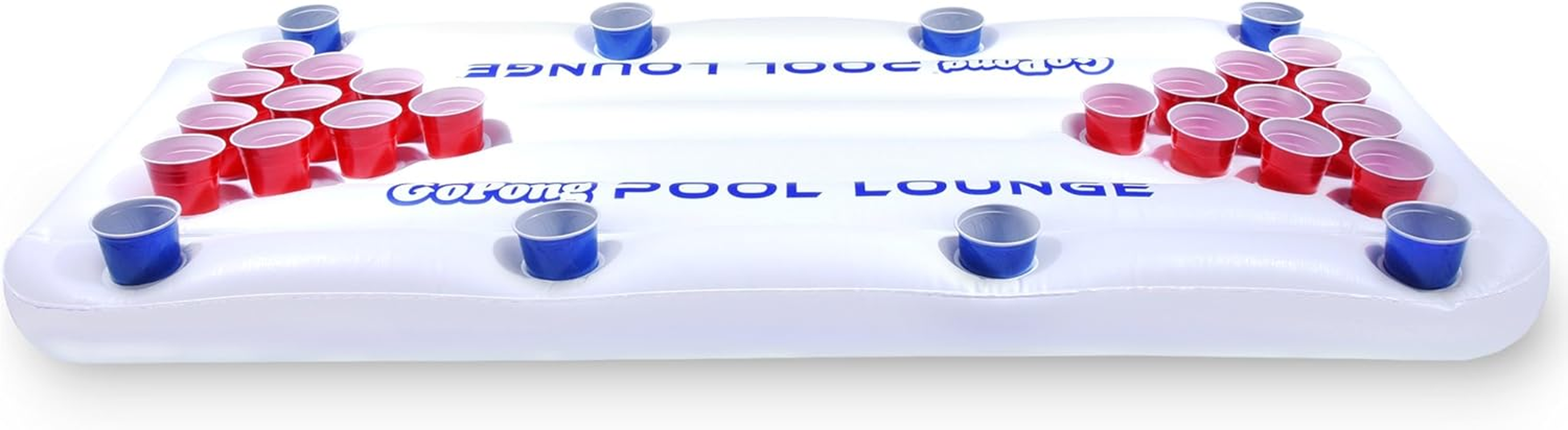 Gopong Pool Lounge Beer Pong Inflatable with Social Floating, White image number 3
