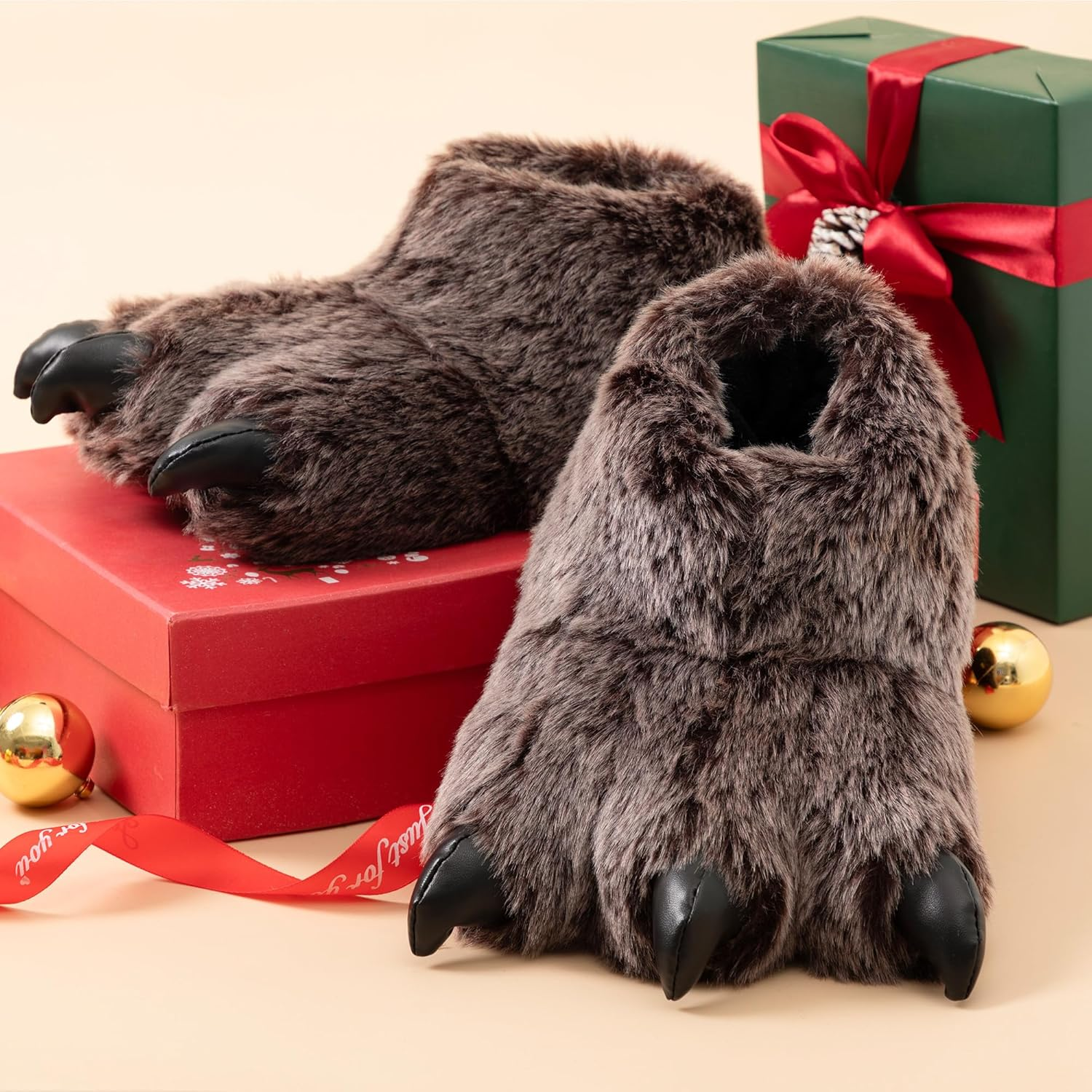 ULTRAIDEAS Animal Paw Slippers for Women and Men, Funny Claw Slippers for Adult, Unisex Cute Costume House Shoes image number 2