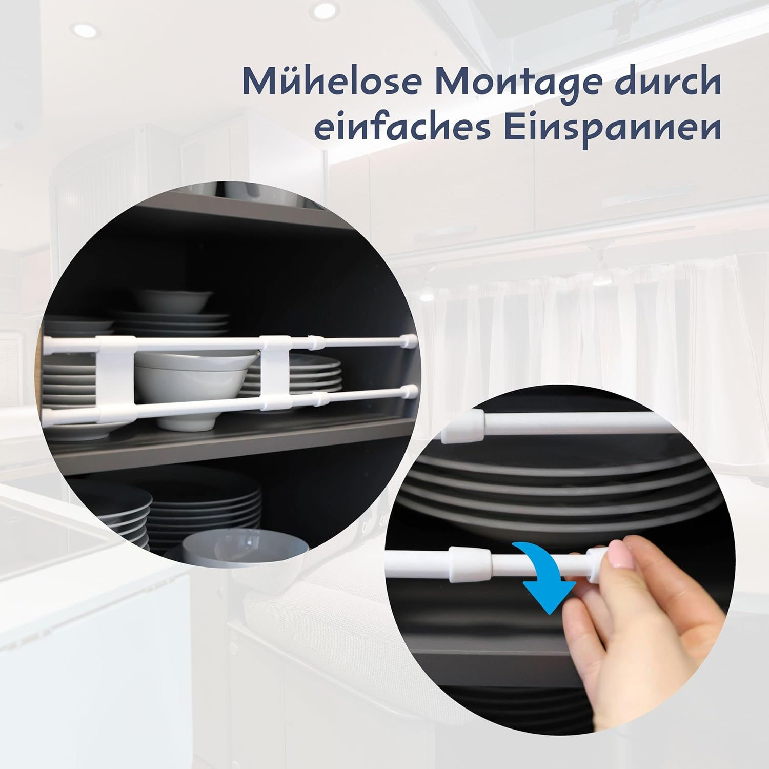 Cartrend Caravan 10242 Double Grab Bars for Securing Shelves, Cupboards, Caravan, Motorhome, Camping, Home, Boat, 41 Cm - 71 Cm image number 2