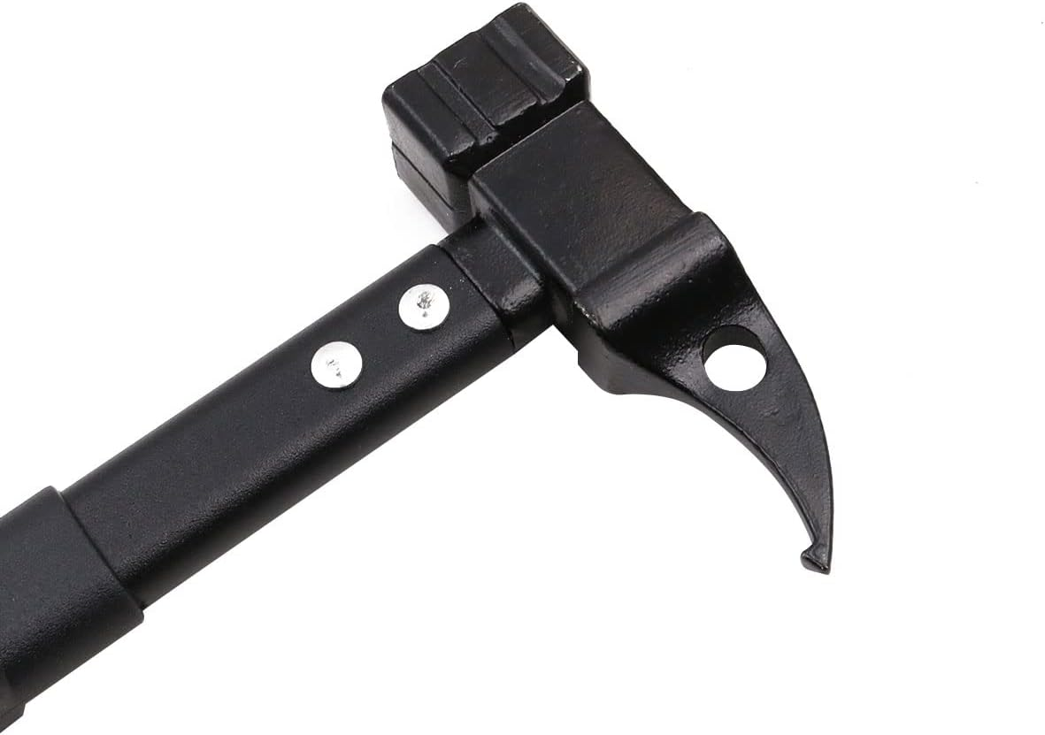 ZONADA Outdoor Camping Hiking Hammer Mallet Puller for Tent Pegs Stakes Black 32Cm Non-Slip Head Design with Holding Strap and Bag image number 5