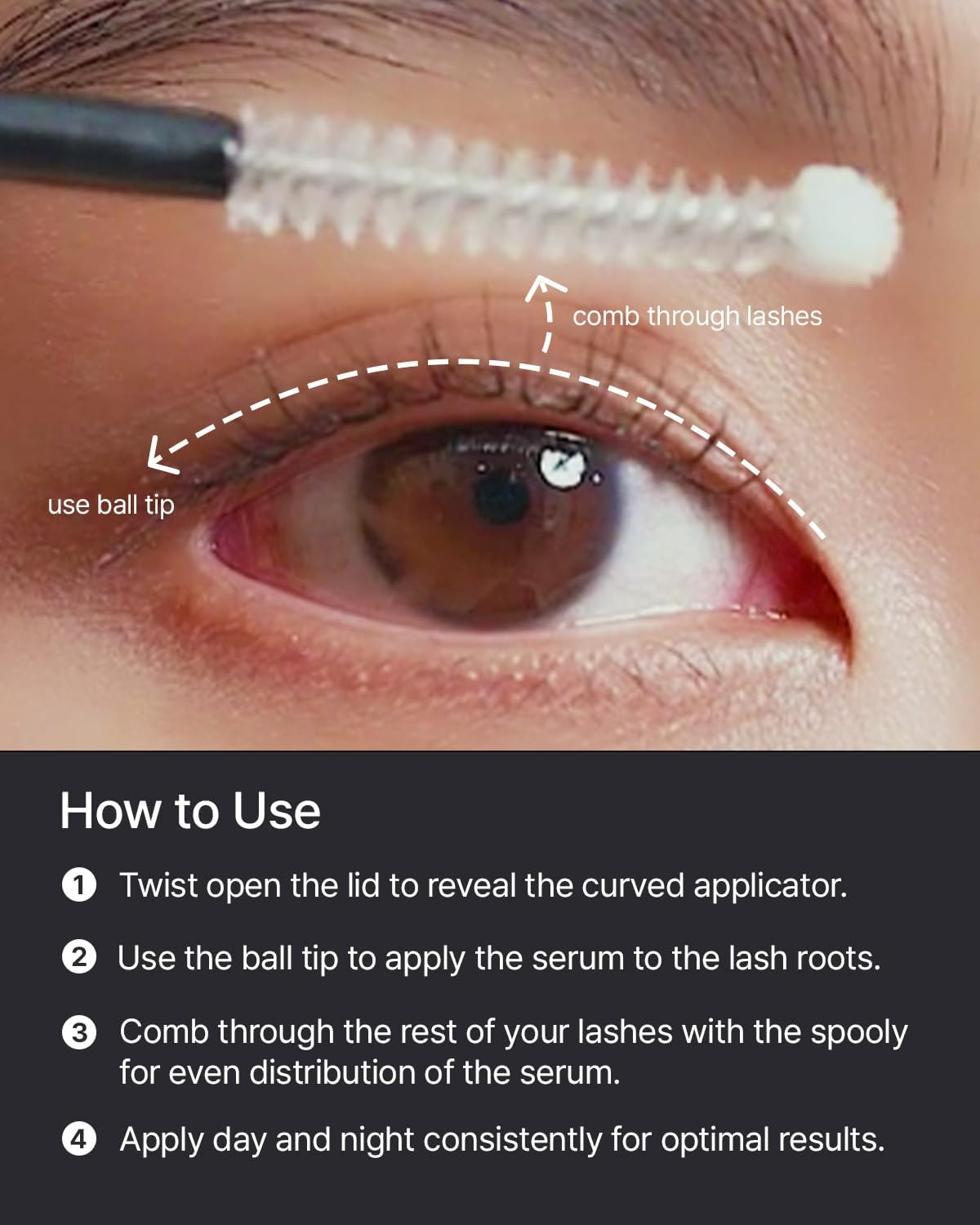 EPAIS Essential Eyelash Growth Serum, Jumbo Size 15Ml/0.5Fl.Oz - Safe & Gentle Lashes Care, Nutrient Formula for Longer, Fuller, Thicker in 2 Weeks, to Grow Lashes Natural Longer, Non-Prostaglandin image number 3