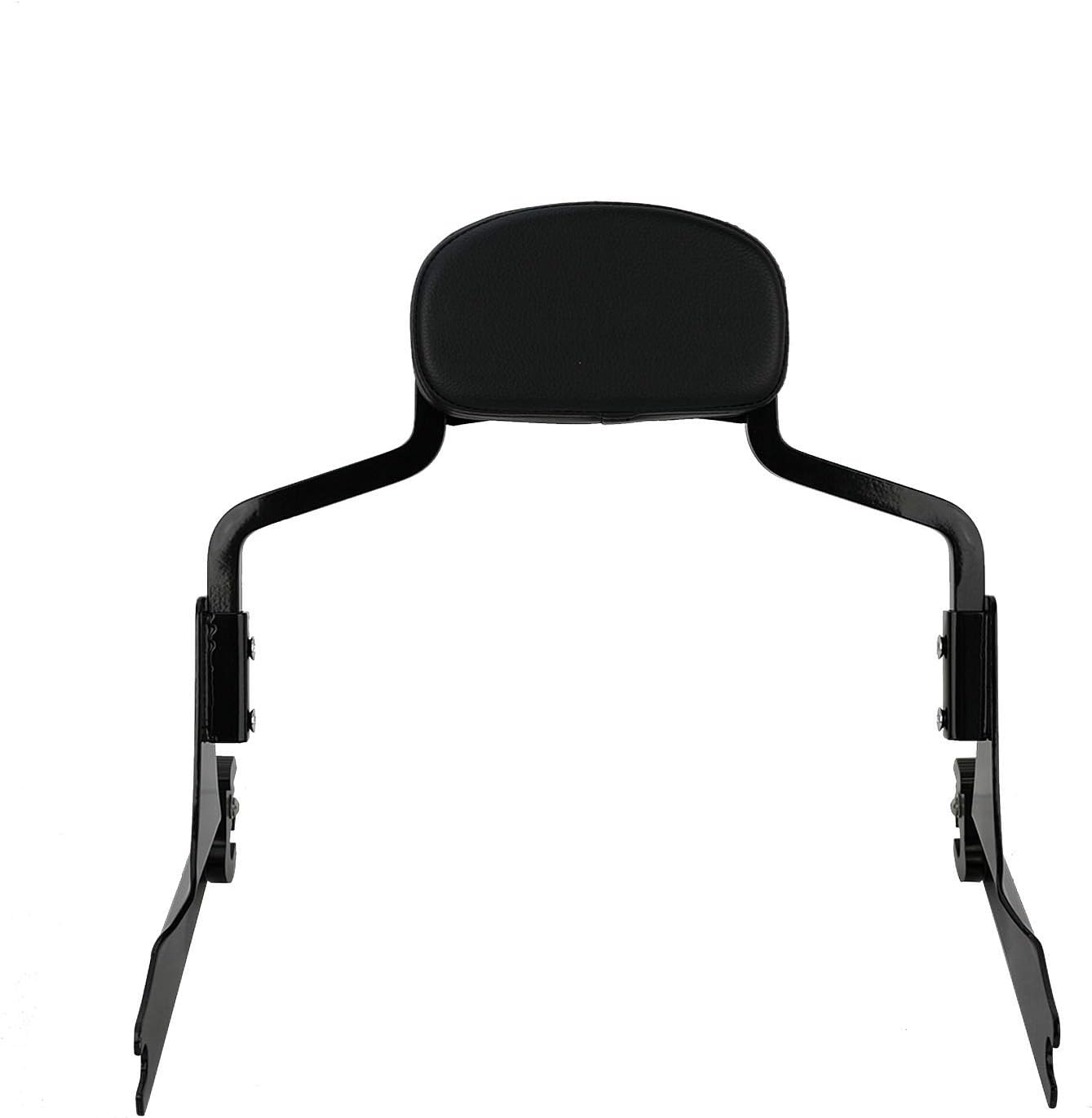 Detachable Hardware Backrest Sissy Bar Upright Passenger Backrest Pad with Docking Kit for Harley Breakout 2013-2017 FXSB, Fxse,Fxsbse（Gloss Black）