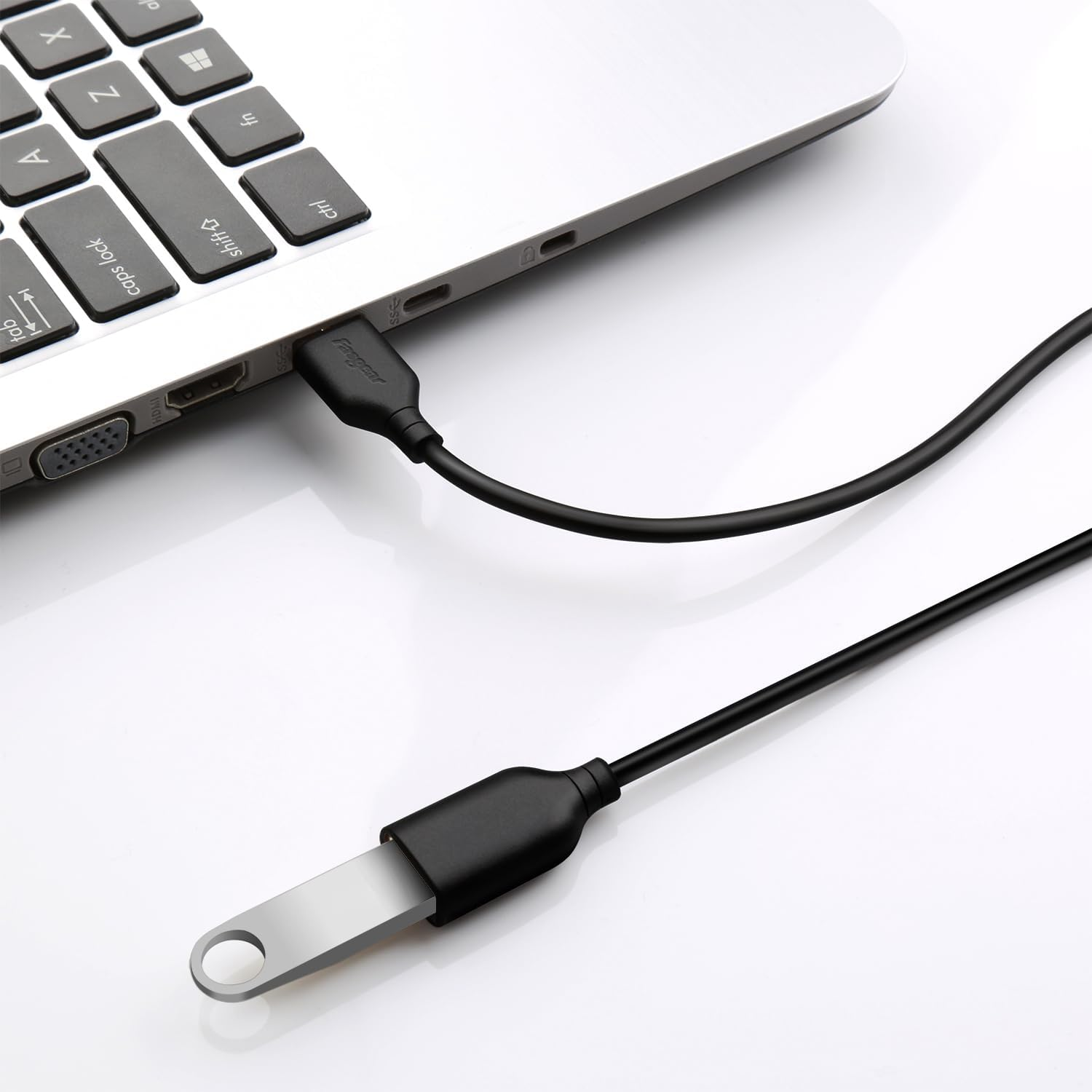 Fasgear [1.8M] USB 2.0 Extension Cable - Type a Male to Female USB Extender Cord for Printer, Xbox Kinect, Playstation, Camera, Webcam, USB Headset, Security Camera (6Ft, Black) image number 1