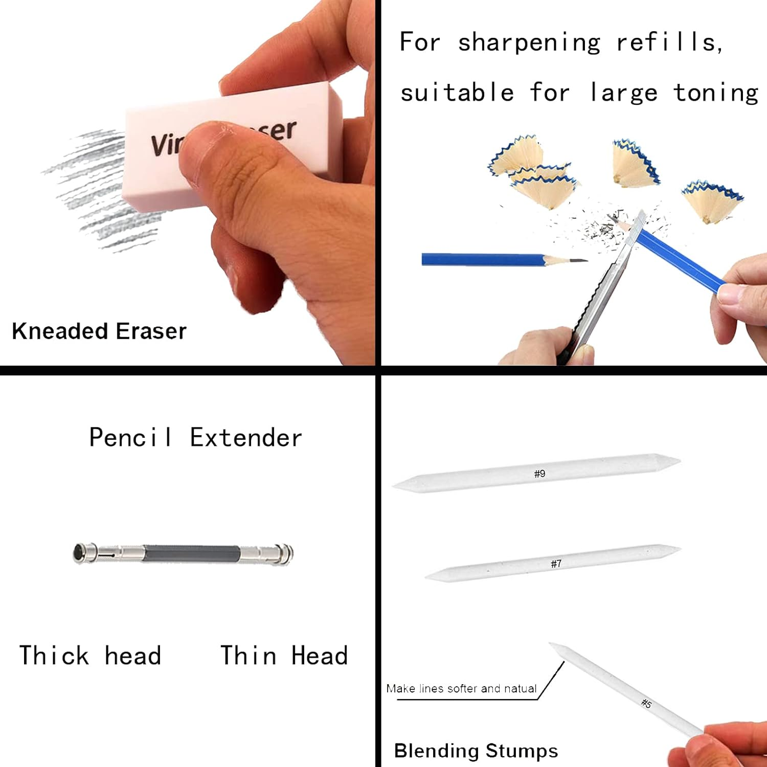 42 Pack Drawing Pencils Art Supplies, Sketching Pencils and Water Colored Pencils with Sketchbook and Art Accessories for Artists, Adults, Students, Teens image number 6