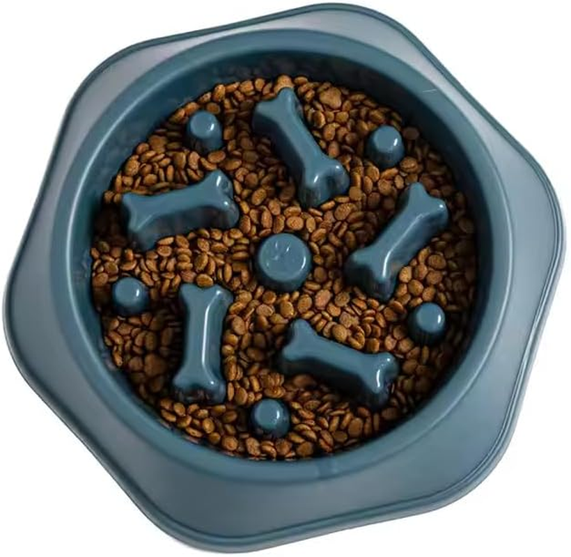 Slow Feeder Dog Bowl for Small, Medium & Large Dogs &ndash; Maze Design Encourages Slow Eating & Healthy Digestion &ndash; Non-Slip, Easy to Clean, Food-Grade PP Material &ndash; Blue image number 6