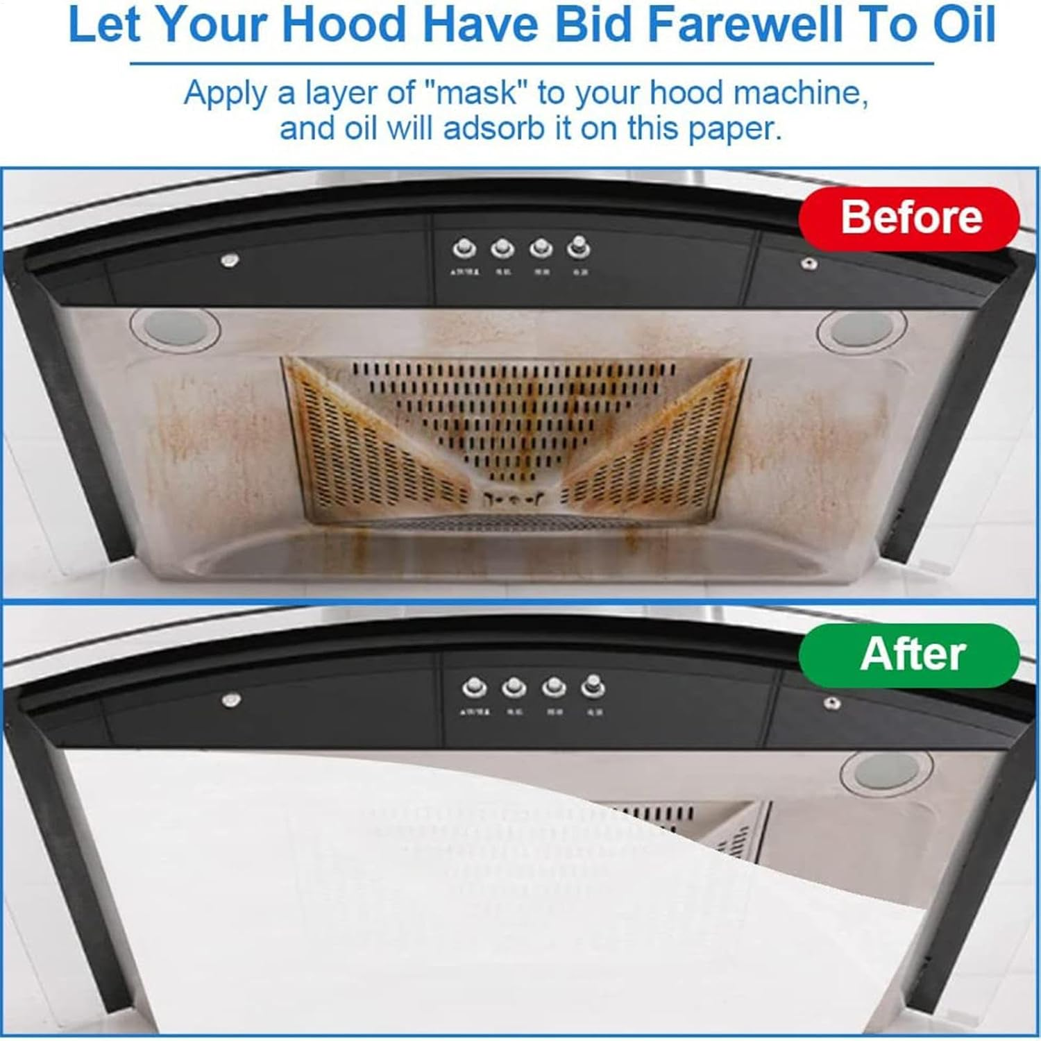 Vgvgaj Kitchen Range Hood Paper Range Hood Filter Roll Nonwoven Fabric Range to Absorb Oil and Filter with 8 Magnets Household Cleaning Supplies for Lampblack Width 46Cm 10M Length image number 4