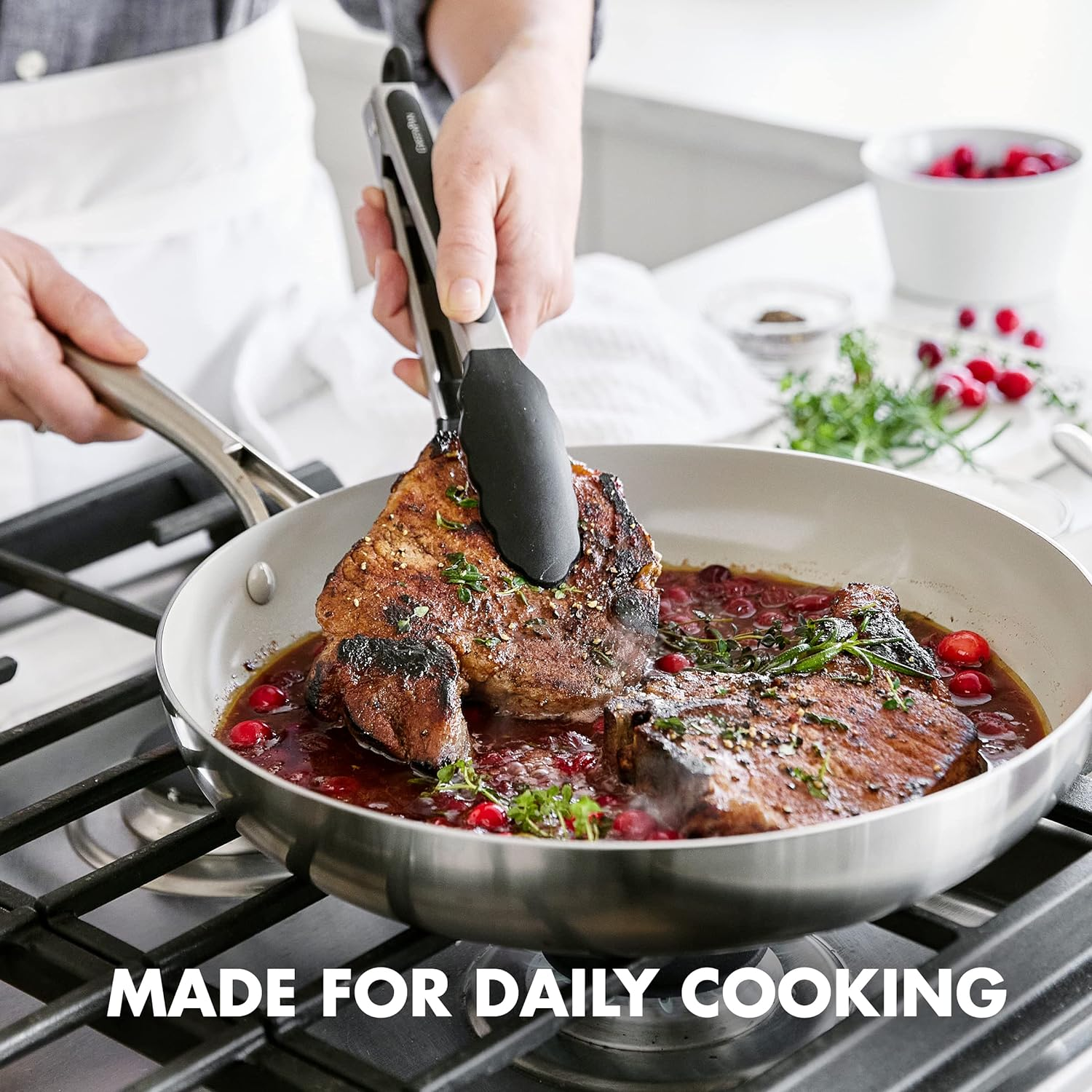 Greenpan Cooking Tools 5 Piece Utensil Set, Black image number 1