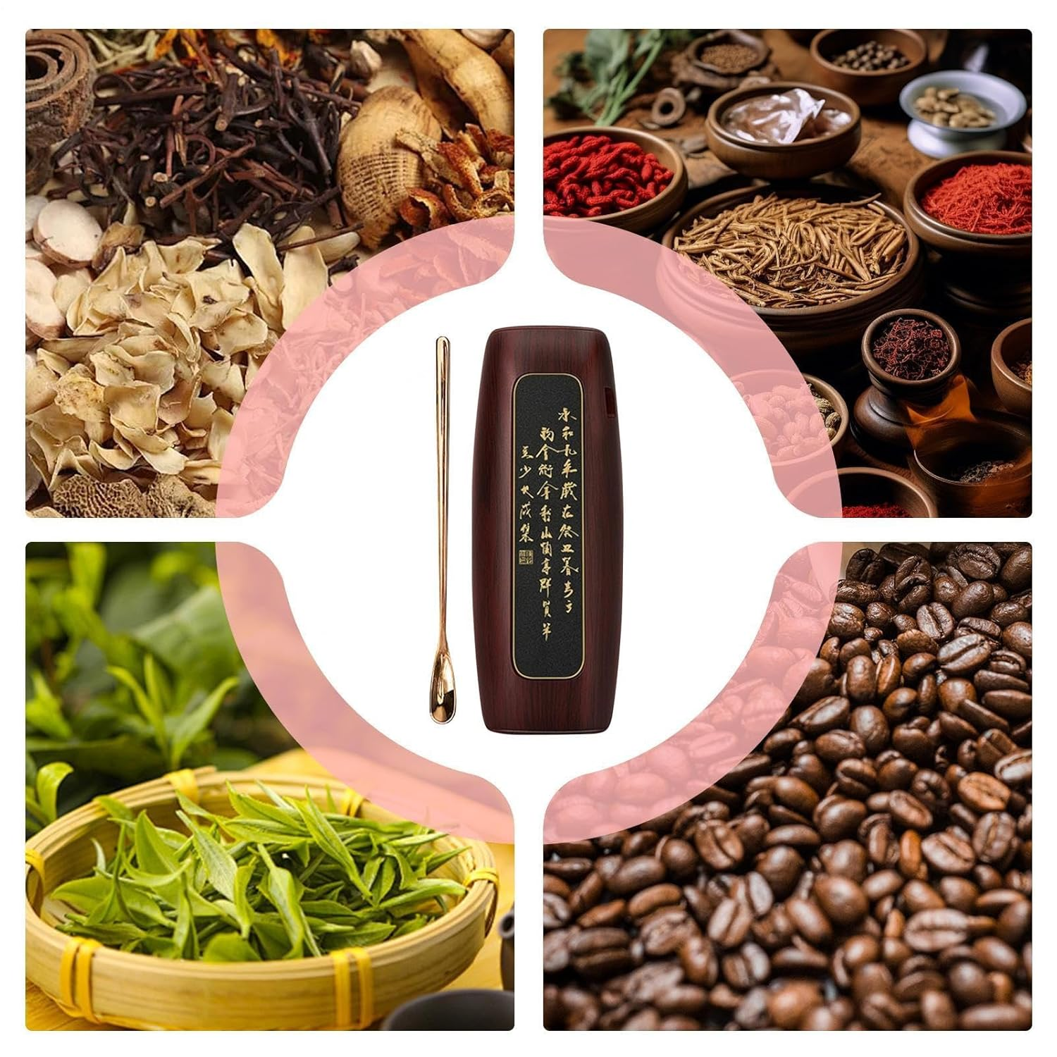 Loose Leaf Tea Scale | Rechargeable Gram Scale 0.1G Precision | 500G Weighing Tool Tea Coffee Measuring Device for Lounge Store Office Household Baking Home - Black Walnut image number 5