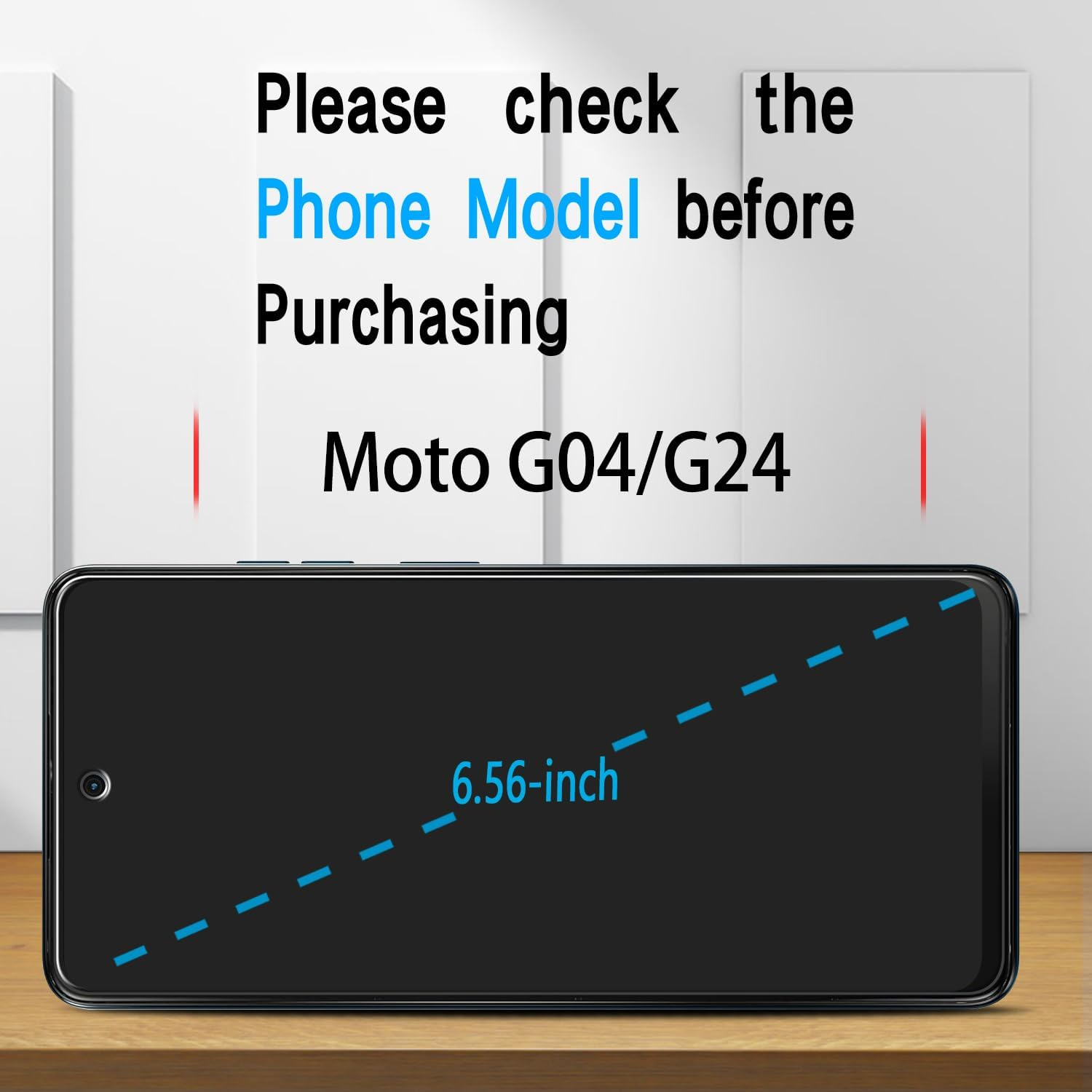 Slanku Screen Protector for Motorola Moto G04, G24 Tempered Glass Film, 9H Hardness, Easy Installation, Case-Friendly, anti Scratch, 3-Pack image number 4