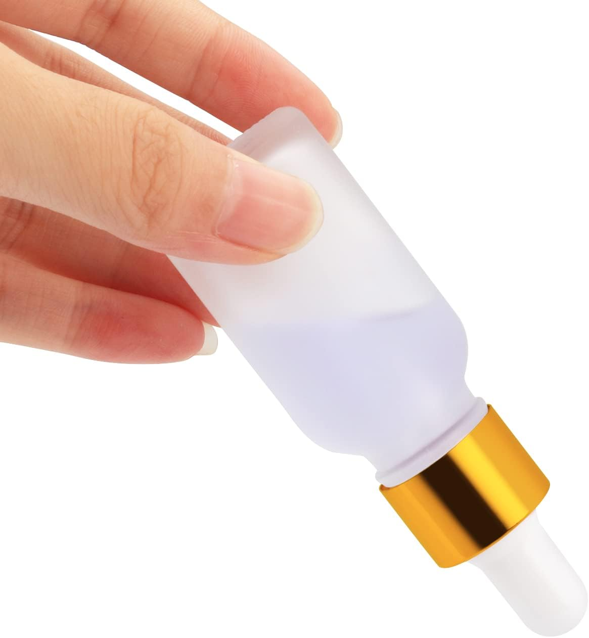 6 Pack Dropper Bottle for Essential Oils, Empty Liquid Holder with Glass Eye Dropper, Golden Caps Travel Perfume Cosmetic Container - Pipette & Funnel Included (15Ml/0.5 Fl Oz) image number 2