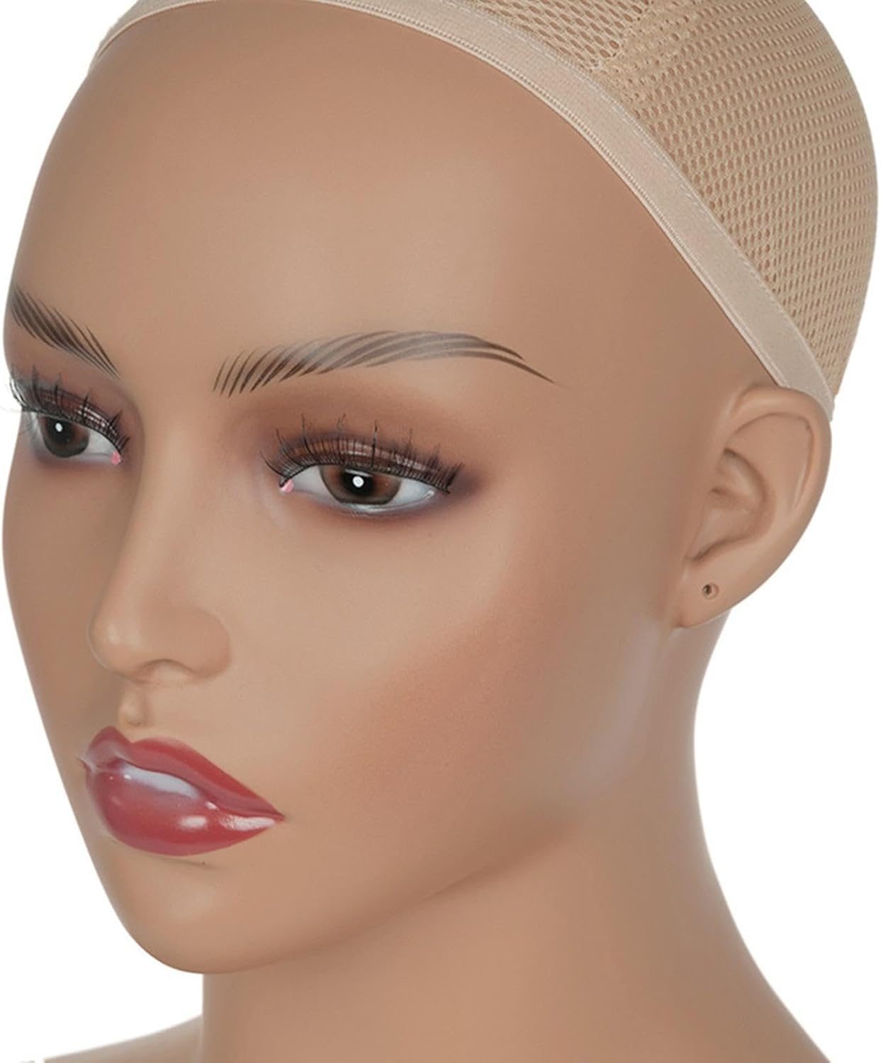 Eigell Realistic Mannequin Head Wig Showing Stand Professional Wig Holder Wig Head for Hat Necklace Beauty Accessories Scarves image number 2