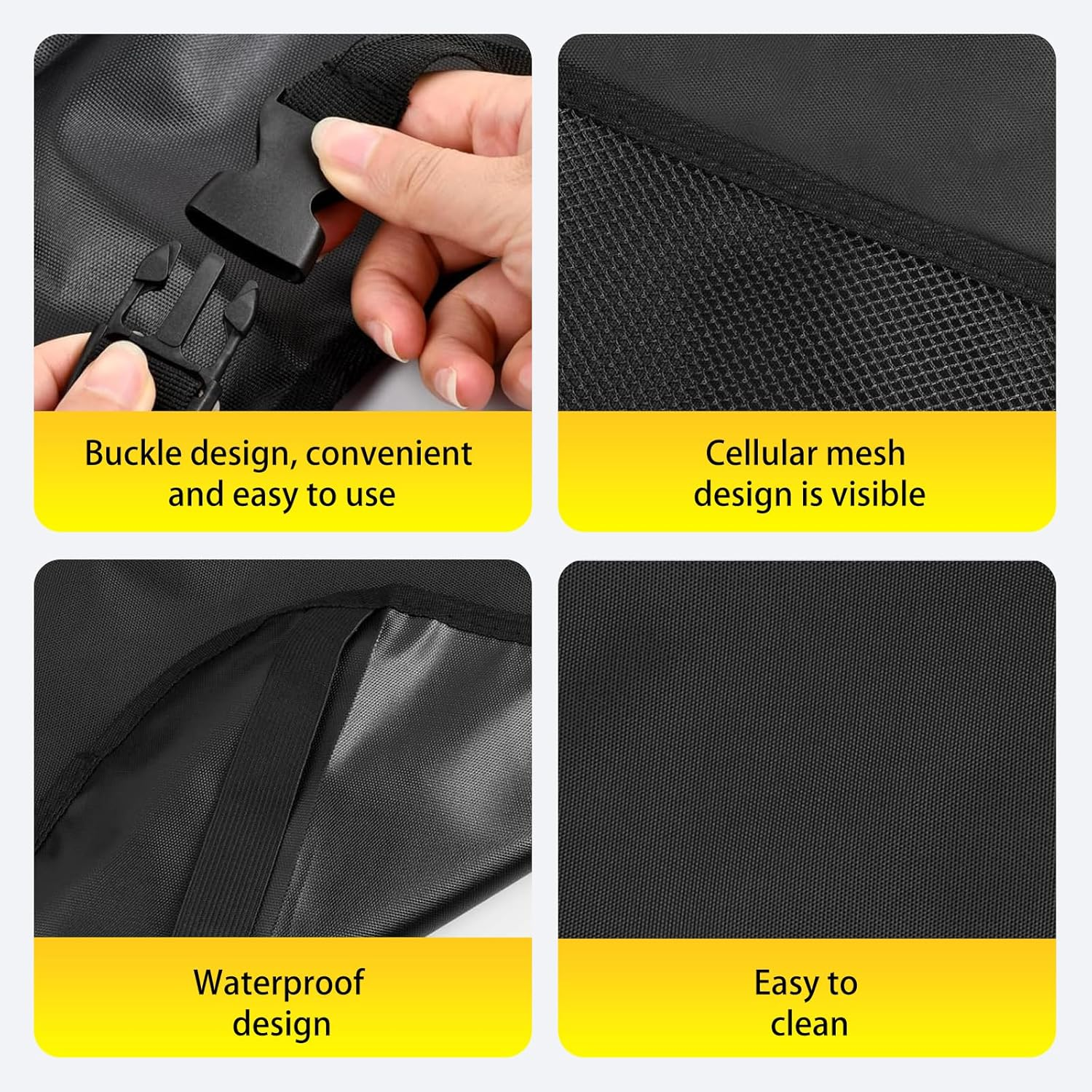 Back Car Seat Organiser for Kids - 2 Pack Car Backseat Organizer with Kick Mats Backseat Protectors X-Large 60X45Cm, Storage Protector for Kids, Pets Travel