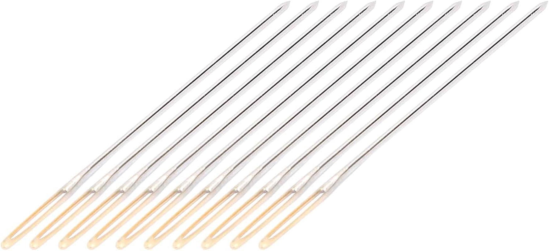 100Pcs Metal Cross Stitch Needles Large Eye Embroidery Sewing Set with Storage Box for Household (No. 22)