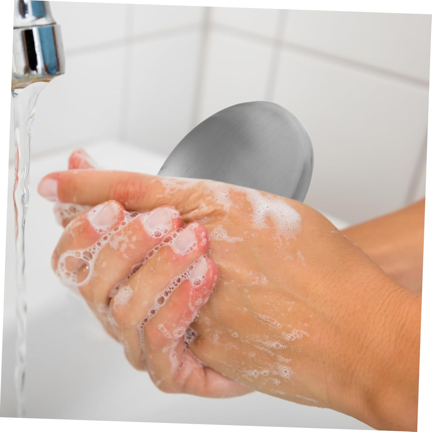 MINAOLULUS Stainless Steel Soap Bar Odor Remover Convenient Metal Soap for Home and Cooking Small Odor Absorber for Kitchen and Bathroom Use