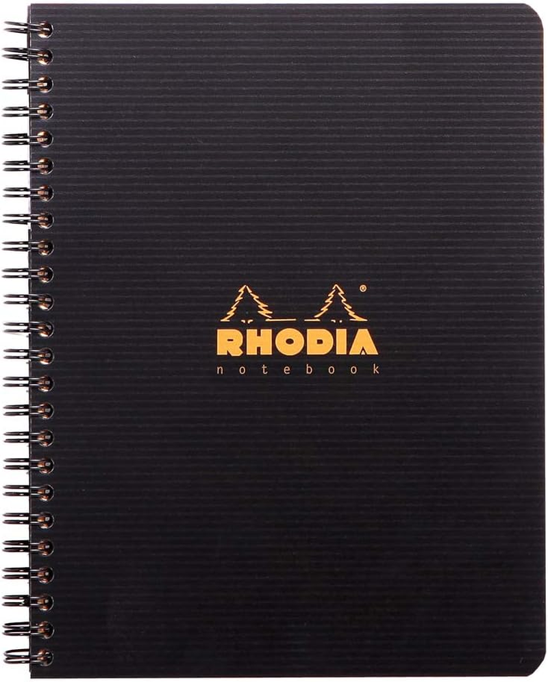 Rhodia 119911C - Spiral Notebook (Full Bound) Black A5+ | Lined | 160 Detachable Pages Perf. 6 Holes - Clairefontaine Paper 90G - Polypro Cover (Plastic) - Rhodiactive image number 4