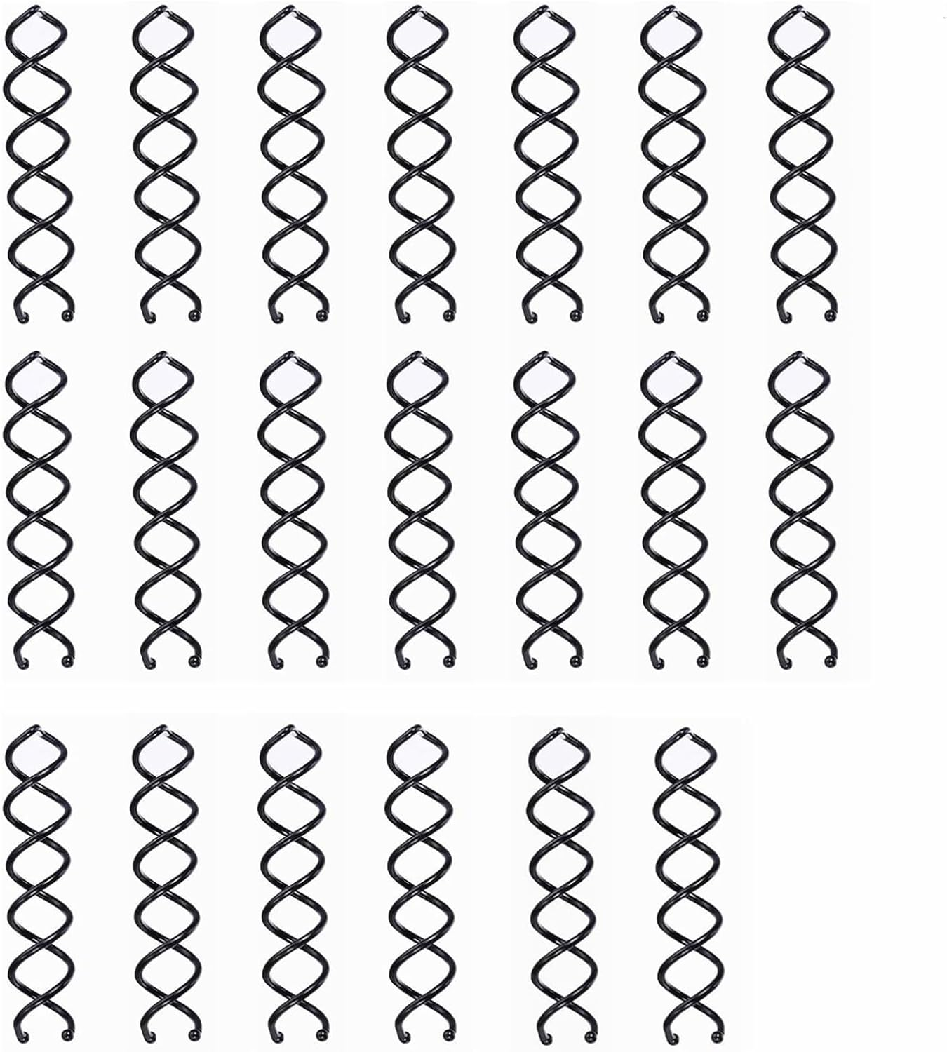 Spiral Pin, Spiral Hair Clip, Hair Styling, Spiral Hair Clip, Spiral Hair Clip, Spin Clip, Bun Hairpin for DIY Hair Style, Black, Pack of 20 image number 5