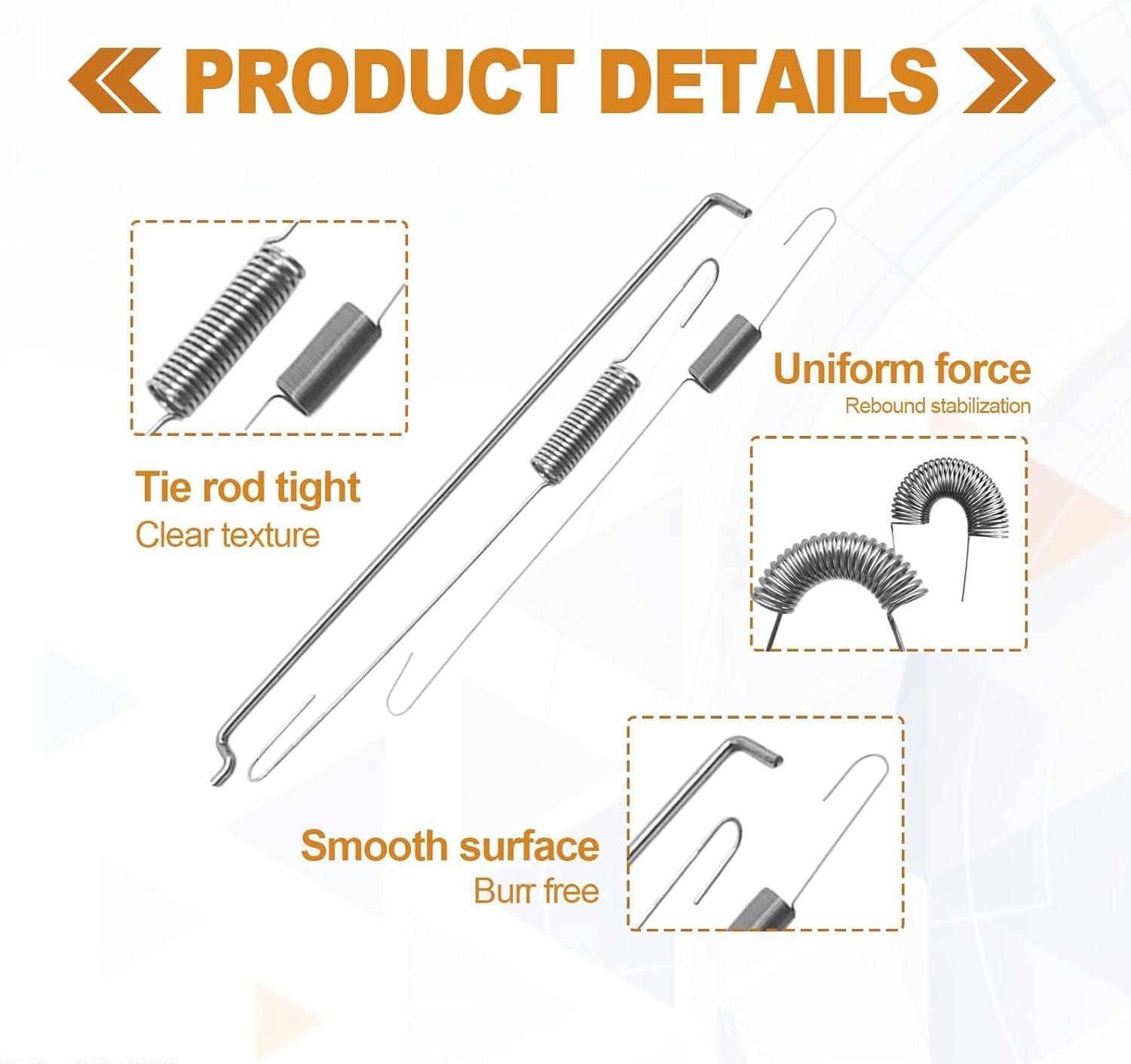 Throttle Return Spring Control Kit, 6Pcs Return Spring Speed Control Governor Link Throttle Governor Link Rod Speed Return Spring Kit,Governor Rod Spring Throttle Return Spring Governor Link 188F 190F image number 2