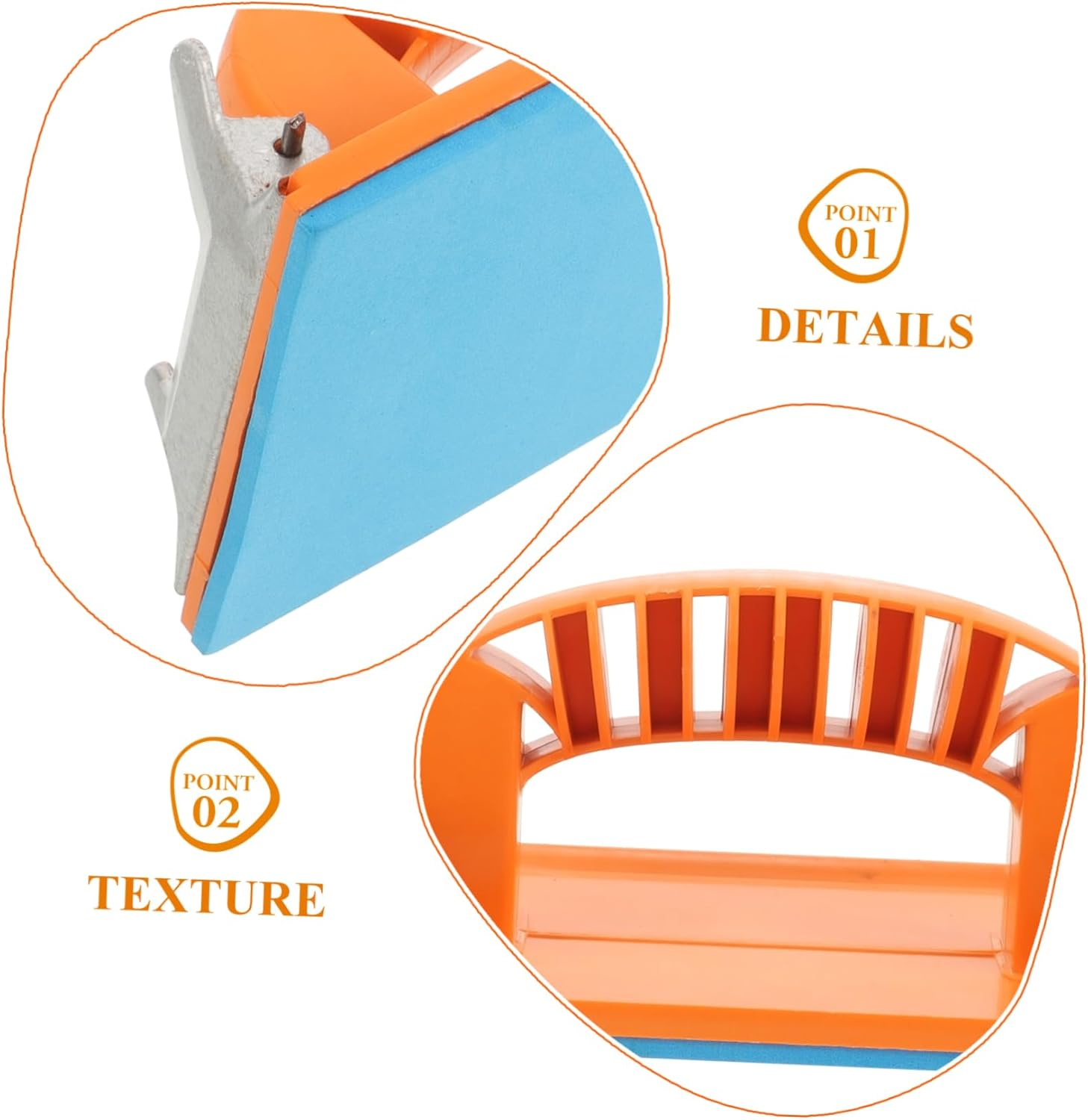 Vaguelly 2Pcs Hand Sander Sandpaper Holder Self-Adhesive Drywall Sanding Blocks Hollow Design for Woodworking and Automotive Sanding image number 4