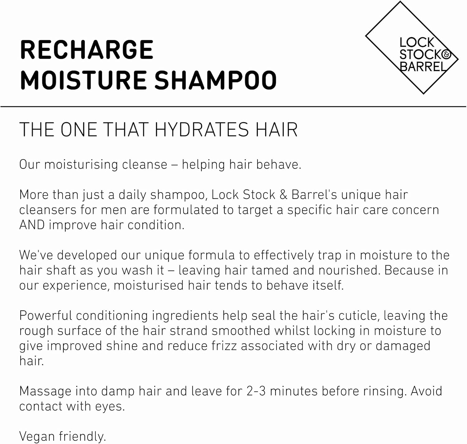 Lock Stock & Barrel Recharge Super Moisturising Conditioning Shampoo, 250 Ml image number 6