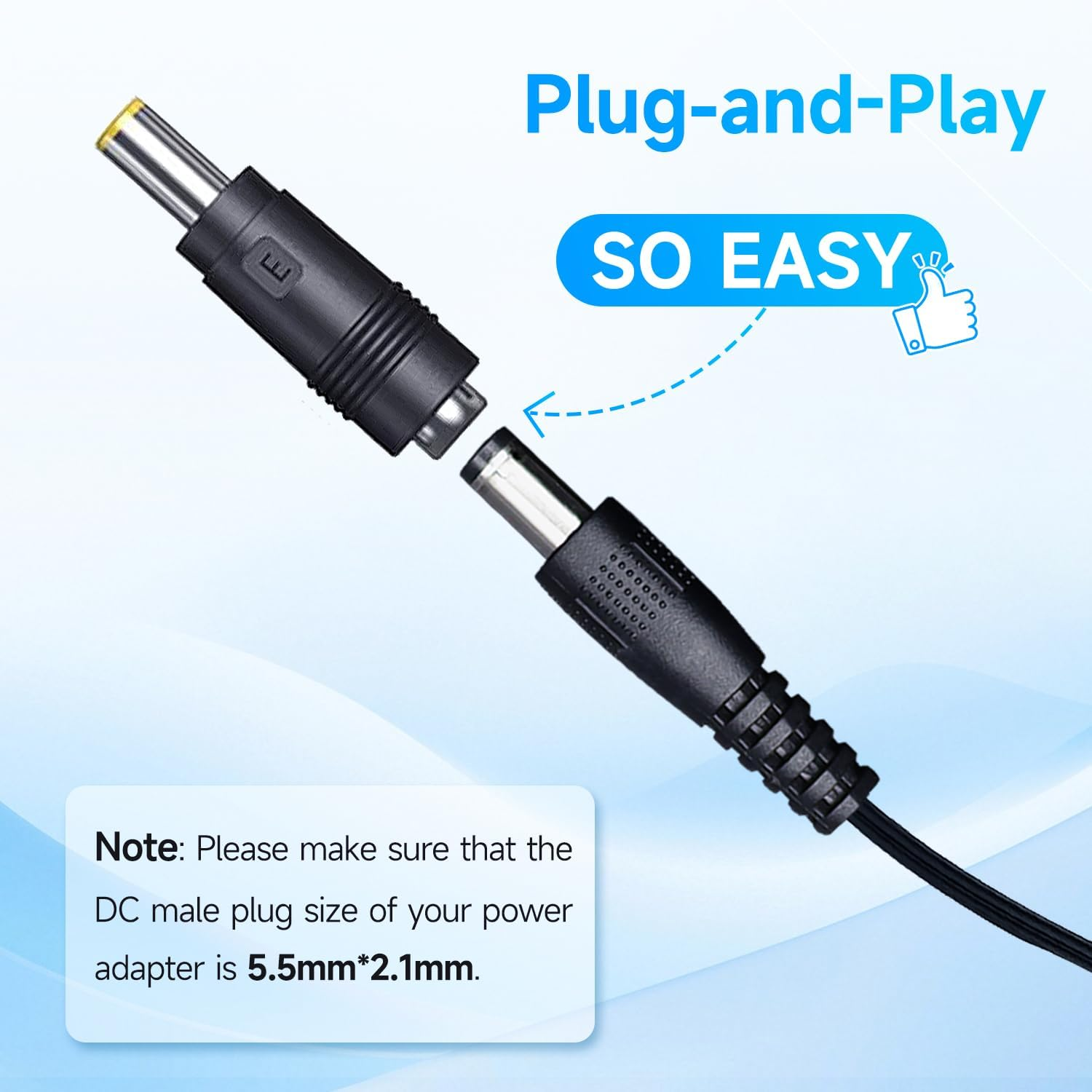 10PCS DC Power Adapter Connector Kit with 5.5 X 2.1Mm Female Base (2.5X0.7Mm/3.0X1.1Mm/3.5X1.35Mm/4.0X1.7Mm/4.8X1.7Mm/5.5X1.7Mm/5.5X2.5Mm/6.3X3.0Mm/6.0X4.4Mm/Led Terminal Connector) image number 2