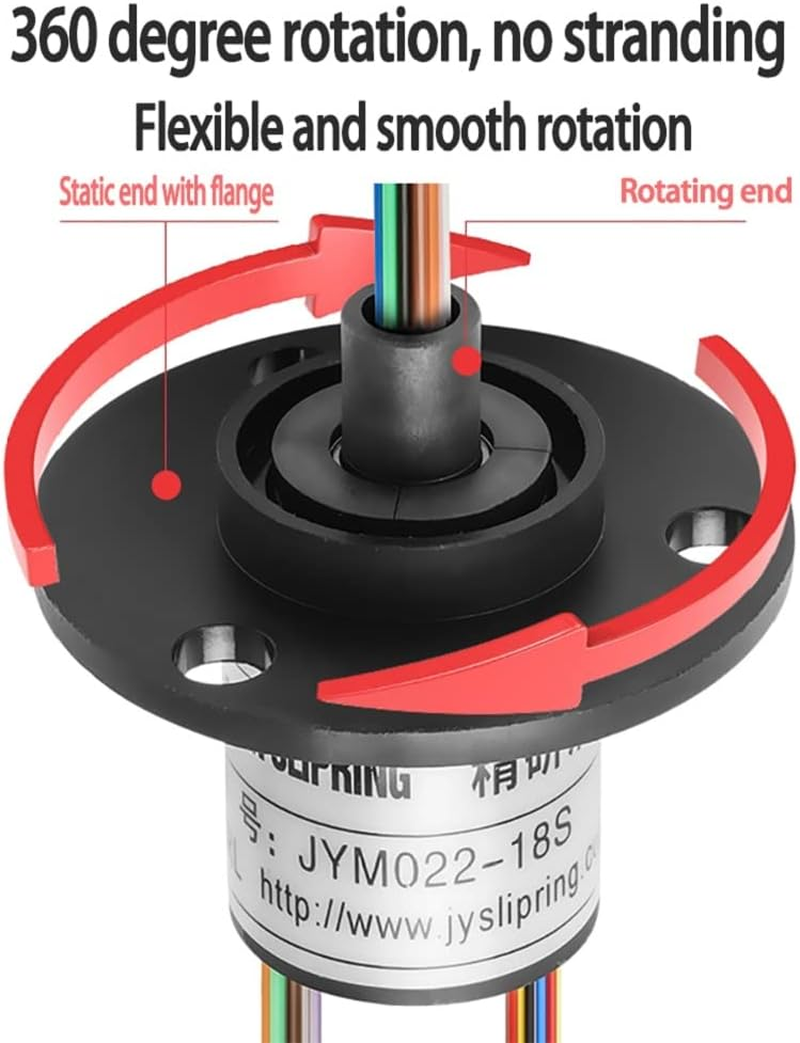 Slip Ring Electrical Slip Ring Motor Slip Ring Rotating Connector Slip Ring Electrical Connector Slip Ring Connector 3 Wires 10A Diameter 22Mm image number 6