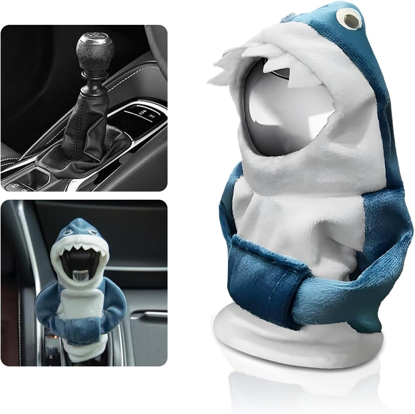 Hoodie Cover Shift Gear Knob Protector Car Accessories Interior Gear Stick Cover Decoration (Blue) image number 4