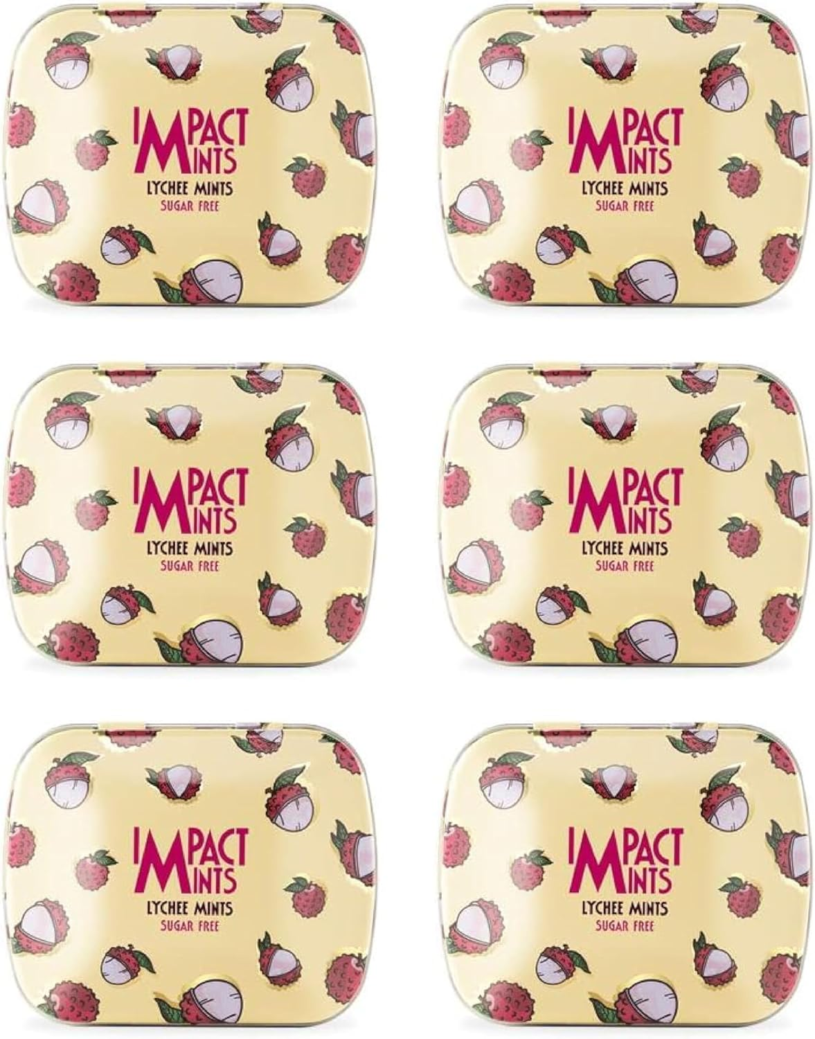 Impact Mints Candy Fruity Lychee Sugar Free 6 Tins image number 4