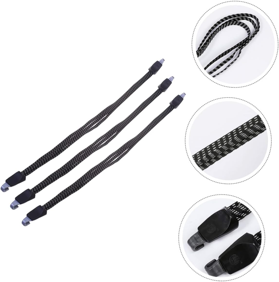 OSALADI 6Pcs Elastic Luggage Straps Rubber Rope for Camping Bike Luggage Strap Elastic Fastening Belt for Travel and Cargo image number 2