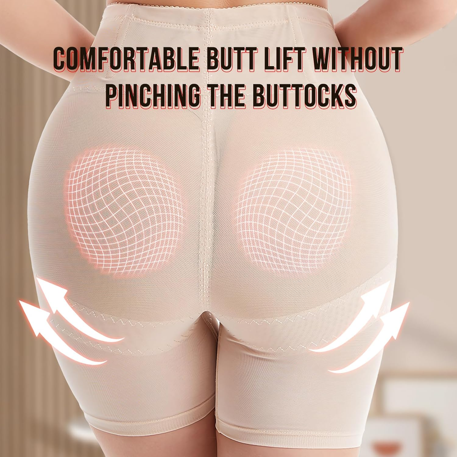 Shapewear Shorts for Women - High Waisted Tummy Control Knickers Shaping Short Body Shaper Underwear image number 4